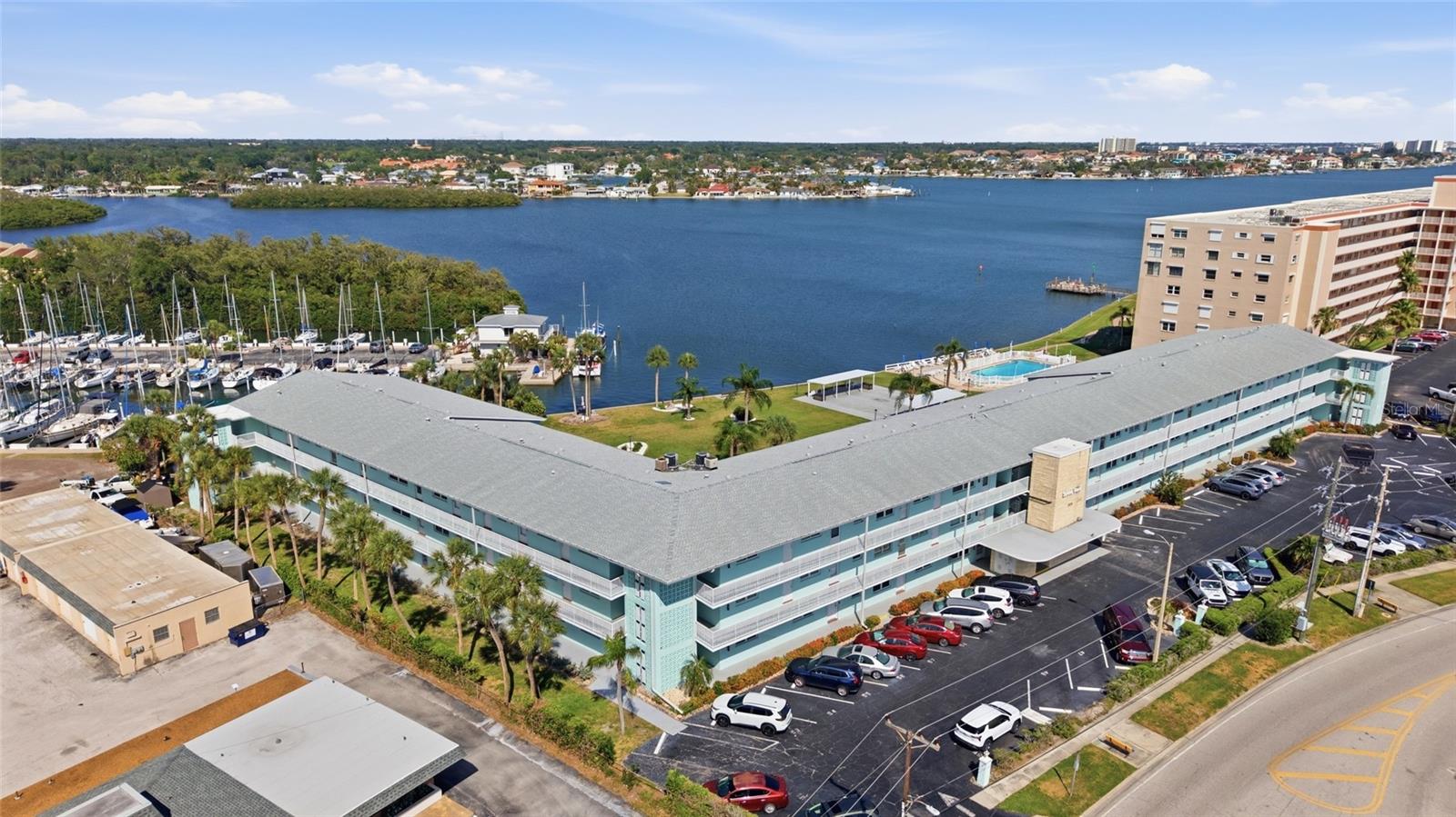 One or more photo(s) has been virtually staged. Take advantage of the SELLER CONCESSION for ! YEAR OF PAID HOA PAYMENTS or a $7,500.00 CONCESSION TOWARDS CLOSING COSTS.  Owner will fully pay off any Assessments up and coming prior to Closing. 
Sashay down and see this renewed/renovated waterfront condo with stunning views of Boca Ciega Bay! This spacious 1-bedroom, 1-bath
residence offers 910 sq ft of comfortable coastal living in the heart of South Pasadena. The unit was impacted during the hurricane but has
since been completely gutted, professionally remediated with all new kitchen/cabinets and appliances, bathroom and AC unit providing
buyers with a fresh, updated interior and peace of mind. Move-in ready. Enjoy breathtaking bay views from your Florida room and
experience true Florida resort-style living with a large community pool and BBQ grilling area. The open layout offers generous living
and entertaining space, while the prime waterfront location places you just minutes from Gulf beaches, restaurants, shopping, and
entertainment. Whether you’re looking for a primary residence, vacation getaway, or seasonal retreat, this beautiful condo offers an exceptional opportunity to own waterfront property with unbeatable views and amenities.