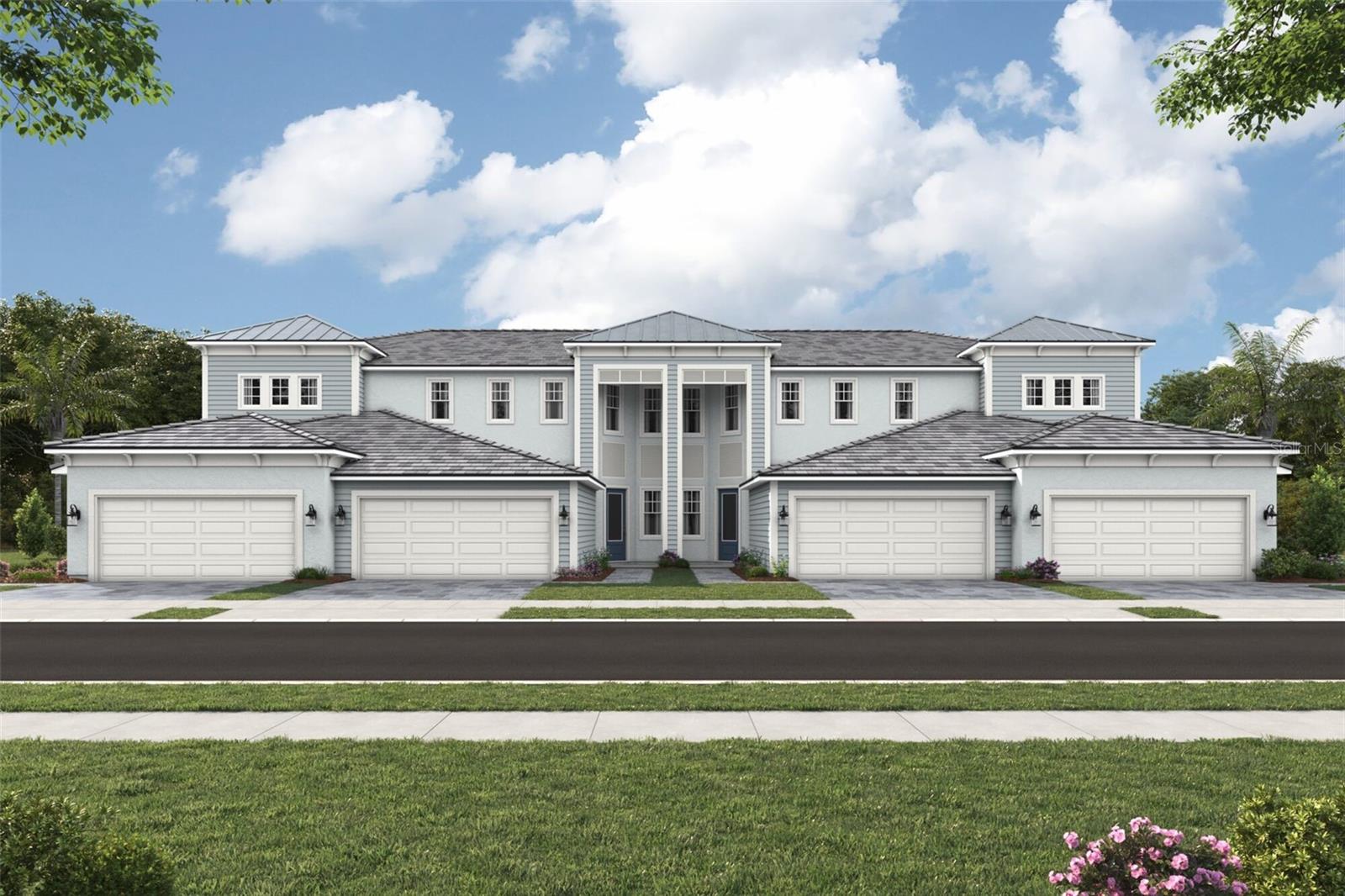 The water view Acacia is a luxurious 1,904 sq. ft. coach home designed for comfort and elegance. This first-floor residence features a coastal-inspired exterior and impact-resistant windows, ensuring both style and security. Inside, the open-concept floor plan seamlessly connects the great room, dining area, and executive kitchen, which boasts a cooktop, wall oven, and soft-close cabinetry. With a modern take on shaker style, the 42’ upper cabinets in a PureStyle White and contrasting Sandstone quartz countertops adorn the walls and island. Satin nickel hardware ties in with the appliances and the eye-catching linear tile backsplash makes this kitchen the true centerpiece of the home. The expansive lanai, accessible through two triple-slider glass doors, offers a seamless indoor-outdoor experience with a screened enclosure for year-round enjoyment. The pond view makes the enjoyment even better. The oversized owner's suite is a private retreat, featuring an enormous walk-in closet and a spa-like en suite with a bathroom-length dual sink raised vanity, a glass-enclosed shower with a bench seat, and premium finishes. Two secondary bedrooms at the front of the home provide privacy for guests, with an adjacent full bath featuring a zero-entry shower. A strategically placed powder room and a spacious two-car garage complete this stunning home. Home also features luxury vinyl plank flooring throughout the main living areas, a smart home package including a ClareOne touchscreen pad for home control, Alexa enabled thermostat, voice activated doorbell and more.
***Photos, renderings and plans are for illustrative purposes only and should never be relied upon and may vary from the actual home. Pricing, dimensions and features can change at any time without notice or obligation. The photos may be from a furnished model home and not the home offered for sale.