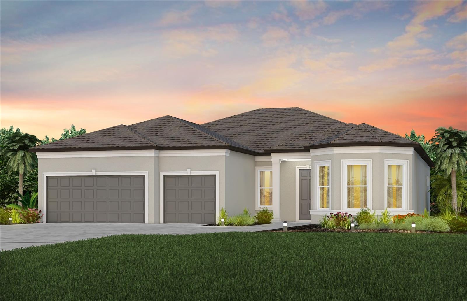 Enjoy all the benefits of a new construction home in the serene setting of Ocala, FL's horse country, with an age-restricted, fully amenitized lifestyle at Del Webb Stone Creek. This is the active adult community you've been looking for, with amenities that include an 18-hole championship golf course, a full restaurant and bar, indoor and outdoor pools, sports courts, and so much more. Our sprawling amenities, clubs, and classes will fill your retirement days with activities to make new friends and memories.
Featuring the open-concept Stellar floor plan, this home has all the space and upgraded finishes you've been looking for. The designer gourmet kitchen showcases a large center island with a large single bowl sink, upgraded faucet, white cabinets and 3cm quartz countertops with tiled backsplash, a large pantry, and KitchenAid stainless steel appliances including a dishwasher, built-in oven and microwave, and stovetop with range hood. 
The bathrooms have matching cabinets and 3cm quartz countertops and there is a walk-in shower and dual sinks in the Owner's bath. There is luxury vinyl plank flooring in the main living areas, flex room and bedrooms and 22”x22” tile flooring in the baths and laundry.
Pocket sliding glass doors open to a spacious covered lanai, plus everyday conveniences like a 2-car garage with 4’ extension, enclosed versatile flex room and a thoughtfully designed laundry room with built-in cabinetry and quartz counters. Enhanced with LED lighting and floor outlet in the gathering room, tray ceiling in the owner’s suite, gathering room and flex room, upgraded fixtures and hardware, two tone interior paint, upgraded baseboards and Smart Home features with video doorbell, this home blends comfort, style, and functionality in every detail.
Enjoy peace of mind with Pulte’s transferable, 10-year Limited Structural Warranty that covers materials and workmanship in the 1st year, workability of plumbing, electrical, HVAC, and other mechanical systems through the 2nd year, various types of water infiltration and internal leaks through the 5th year, and the structural integrity of the home through the 10th year. Plus, we’re currently offering limited-time incentives and below-market rates!