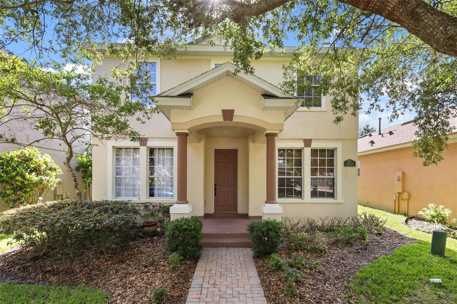 WELCOME HOME! Located in the highly desirable Independence community and zoned for A-rated schools including Independence Elementary, Bridgewater Middle School, and Horizon High School. The first floor features a private office with French doors that can be used as an office, den or another bedroom, formal dining room, half bathroom, spacious family room, kitchen, and breakfast nook. The kitchen offers a butler’s pantry, large walk-in food pantry, stainless steel appliances, Frigidaire French door refrigerator, gas cooktop with 6-burner range and griddle, convection oven, microwave, trendy backsplash, and ample cabinet space. Beautiful wood flooring runs throughout much of the home, and there is plenty of storage throughout. Upstairs, the spacious primary suite includes a large walk-in closet and en-suite bathroom with dual vanities, soaking tub, and walk-in shower. The second floor also features a loft/flex space, three additional bedrooms, full bathroom, and laundry room. Washer, dryer, deep freezer, and additional storage room are all included. The backyard offers a covered patio and detached 2-car garage with storage racks. Rent includes cable TV, landscaping and access to Independence community amenities including two pools, two fitness centers, business center, billiards room, dog parks, private boat ramps, tennis and basketball courts, and walking and biking trails.
Conveniently located near shopping, restaurants, and a movie theater within a mile. Approximately 15 minutes to Disney, 30 minutes to Orlando International Airport, and just over an hour to the beach. Tenant to verify all measurements.