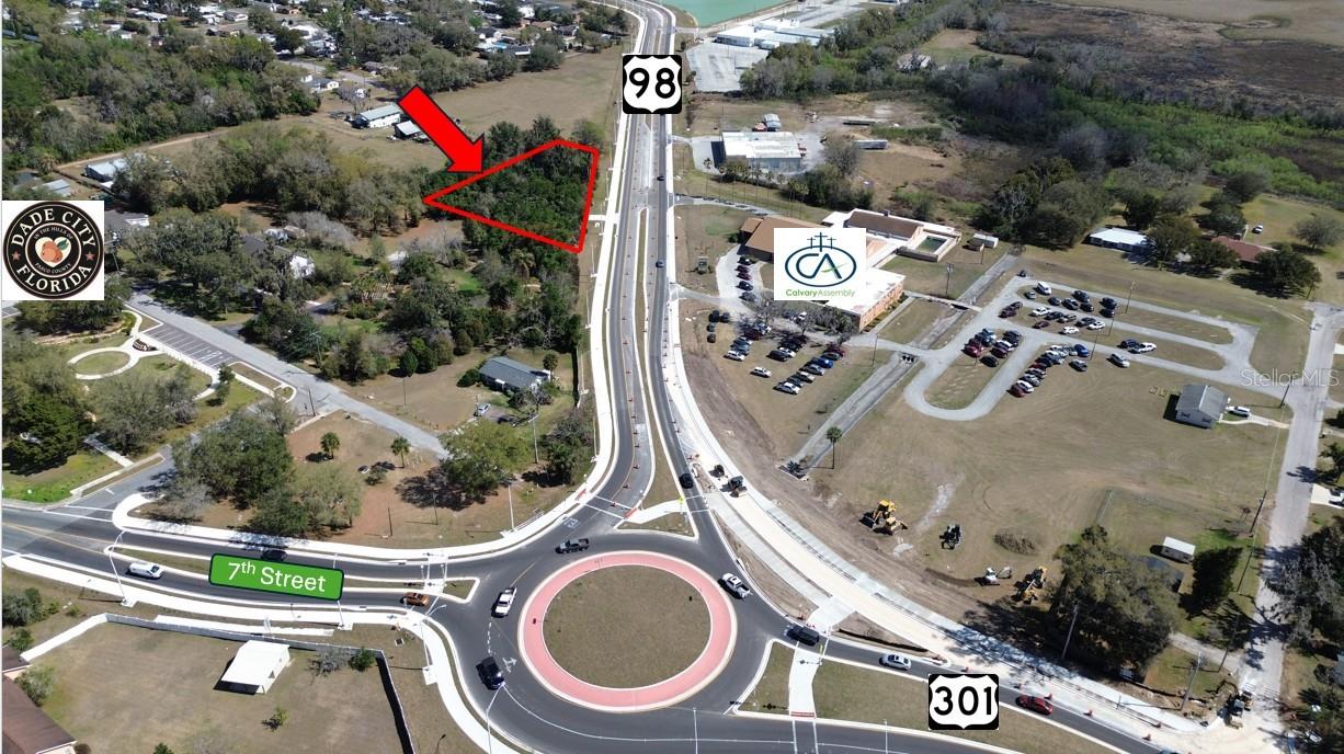 1.25± Acre Development Opportunity | US Hwy 98 Bypass | Dade City, Florida

Positioned in one of the most visible and rapidly improving corridors in Dade City, this 1.25± acre vacant parcel is located between the two newly constructed roundabouts on the US Hwy 98 Bypass, offering exceptional accessibility and exposure. With direct access to the newly widened Highway 98, the property benefits from increased traffic flow, improved safety, and strong connectivity to downtown Dade City and the surrounding Pasco County growth areas.

The property is zoned ORIO (Office, Research, Institutional, and Office) within the city limits of Dade City, allowing for a wide variety of institutional, educational, medical, and residential-type uses. Permitted uses include dwellings, dormitories, senior living centers, youth clubs, community gardens, adult or child care centers, schools, medical offices, churches, and many additional compatible uses.

Its strategic location along the US Highway 98 Bypass makes this site ideal for organizations or developers seeking high visibility with convenient access in a growing market. The surrounding area continues to see infrastructure investment and population growth, making this parcel well-suited for community-oriented facilities, educational campuses, medical services, or residential support uses.

With 1.25 acres of usable land, strong frontage, and flexible zoning, this property represents a rare opportunity to develop along one of Dade City's most improved transportation corridors.

Highlights

1.25± acre vacant parcel

Located between two new roundabouts on the US Hwy 98 Bypass

Direct access to newly widened Hwy 98

Zoned ORIO – Office, Research, Institutional, Office

Allows dwellings, dormitories, senior centers, schools, childcare, medical, churches, and more

High visibility with strong traffic exposure

Within the City of Dade City