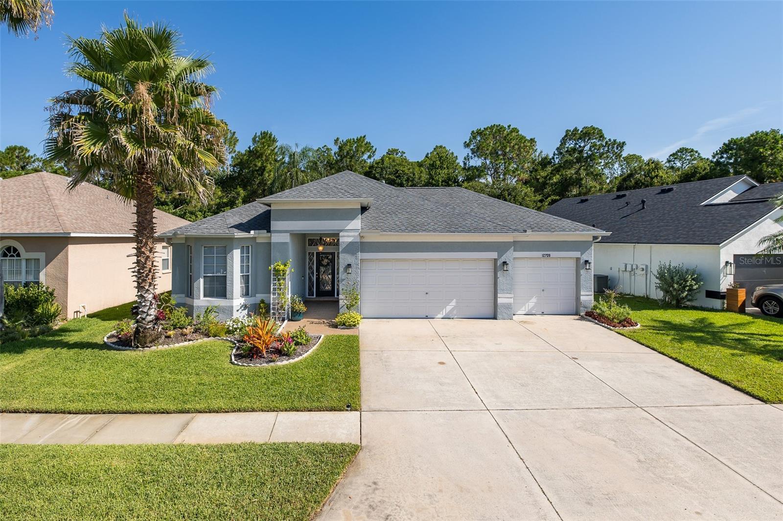 Well maintained POOL home with BRAND NEW ROOF + NEW WATER HEATER + 3-CAR GARAGE + NO REAR NEIGHBORS in the EXCLUSIVE WESTWOOD LAKES community with NO CDD and ALL A-Rated WESTCHASE schools! Immediately notice the BEAUTIFUL CURB APPEAL! FANTASTIC OUTDOOR living space! Splash into the AMAZING SALT SYSTEM POOL in the SCREEND-IN LANAI! Upon entering this IMMACULATE home, be overwhelmed with all the NATURAL LIGHT. DESIRABLE floorpan with 3 Bedrooms (PRIMARY SUITE includes SPA-LIKE primary bathroom with DUAL SINKS, GARDEN TUB, and WALK-IN CLOSET with BUILT-INS) + 2 BATHROOMS. GENEROUS GOURMET Kitchen with tons of counter space + BREAKFAST BAR + STAINLESS STEEL appliances (Natural Gas Range AND Built-In Convection Oven) + BUTLER'S PASS THROUGH. Dining Room with BUILT-INS. Open Living Room - GREAT for ENTERTAINING - with Built-Ins for Office Space! Community offers TENNIS, PICKLEBALL, and BASKETBALL COURTS, PLAYGROUND & FIELD. Centrally located near restaurants and shopping, and is convenient to both the Veterans/Suncoast and other major highways. Schedule your private showing today!