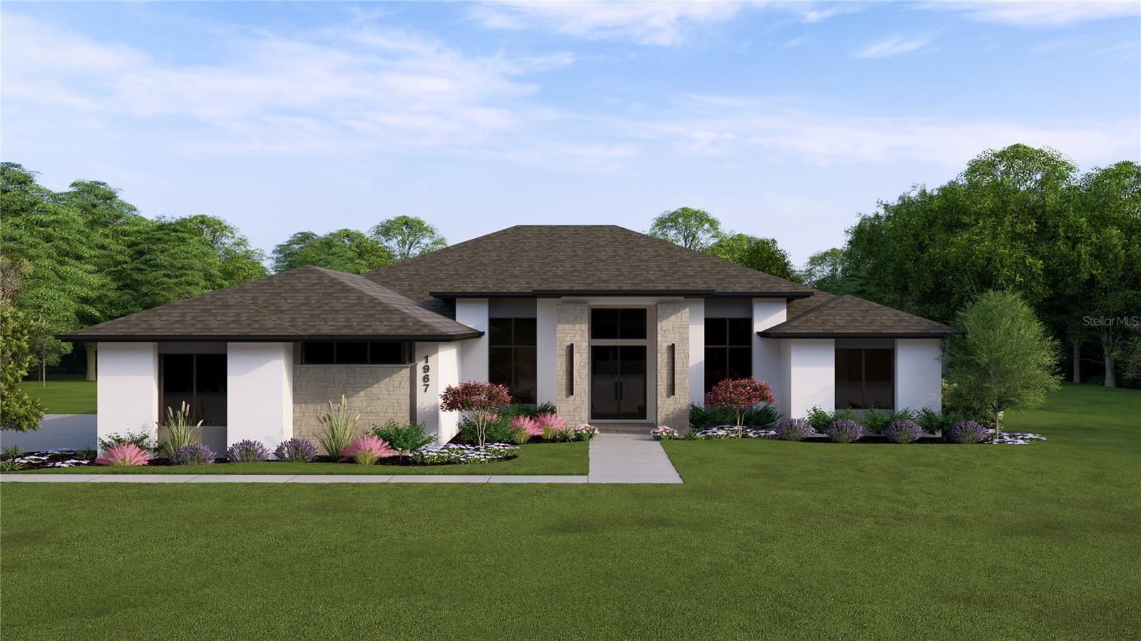 Pre-Construction. To be built. Luxury living is redefined in AR Homes newest design, the Sienna. Estimated completion Winter 2027, host the holidays in this stunning transitional luxury residence, thoughtfully designed for both everyday living and elevated entertaining. Offering 4 bedrooms, 5 bathrooms, a private study, and bonus room, this custom home is perfectly positioned on a 3-acre corner homesite in the peaceful Kingston community.

Expansive 10-foot sliding glass doors flood the main living areas with natural light and create seamless indoor-outdoor flow. The chef’s kitchen serves as the heart of the home, anchored by an oversized island and appointed quartz countertops, custom cabinetry with soft close detail and equipped with GE's Commercial line of Monogram appliances including a 36" gas range top and 48" built in refrigerator.  Shopping and storage is a breeze with a large walk-in pantry with built in shelving and a secondary refrigerator.

The Great Room is defined by a striking wood beam ceiling detail, adding warmth and architectural presence to the open-concept design. Privately situated, the owner’s suite offers a true retreat with a spa-inspired bath, dual vanities, freestanding tub, walk-in shower, and an oversized closet with direct access to the utility room.

Enjoy Florida living at its finest with a wall of sliding glass opening to a generous screened lanai and cabana. Just minutes to Publix, Starbucks, Town of Tioga, and more. Secure your dream home today!
