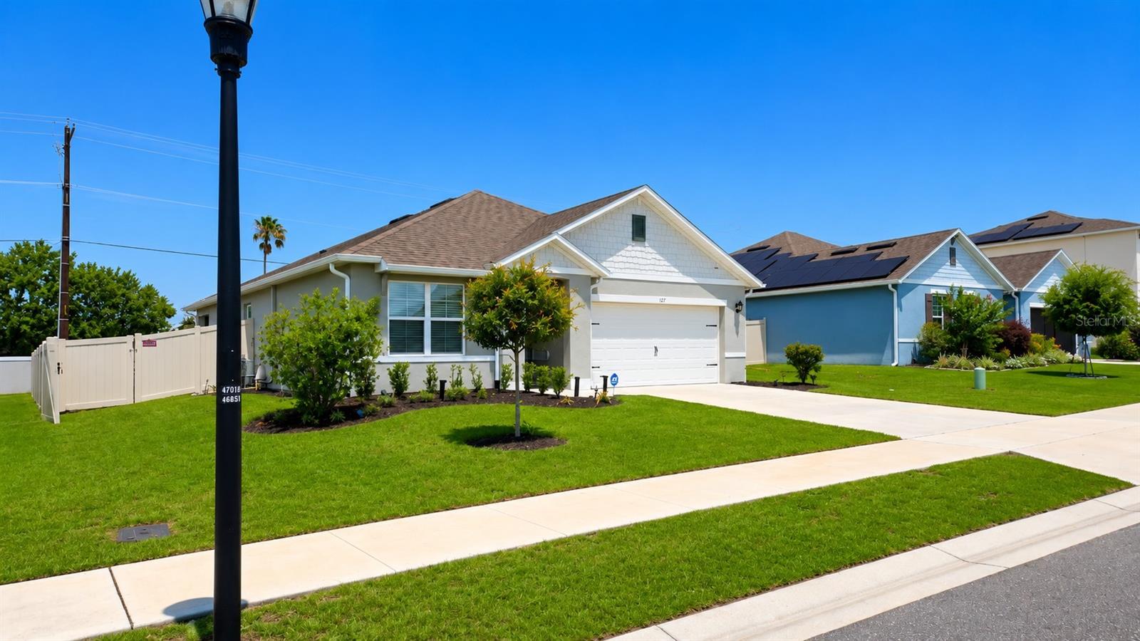 Beautful home for sale 3 bedrooms and 2 bathrooms at Auburn Grove. This all concrete block construction, one-story layout optimizes living space with an open concept kitchen overlooking the living area, dining room, and covered rear lanai. Entertaining is a breeze, as this popular single-family home features a spacious kitchen island, dining area and ample sized pantry for extra storage. This community has stainless steel appliances, making cooking a piece of cake. Bedroom one is located at the rear of the home for privacy and provides an ensuite bathroom. Two additional bedrooms share a second bathroom. Like all homes in Auburn Grove, This home includes a Connected smart home technology package which allows you to control your home with your smart device while near or away. 

This home can be your!!