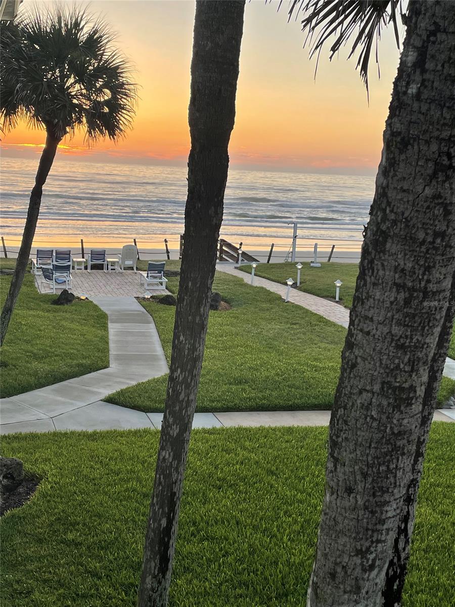 Desirable beachfront condo home. Great views from your private balcony. Two pools, covered parking. Great for rental or second home. Hurricane insulated windows.  Electrical panel conforms to current electrical code with newer wiring throughout unit.  Kitchen has custom wood cabinets, under cabinet LED task lighting, GE appliances, glass backsplash, water filter on faucet. Bathroom renovations include replacement of all wall and ceiling drywall, behind the wall plumbing, Kohlar tub, newer lighting and floor tile. Oversize closet with wood built-in drawers and cabinets, designer ceiling fan and light are part of the bedroom renovation. ;LocationDescription: Condo ;Water: City