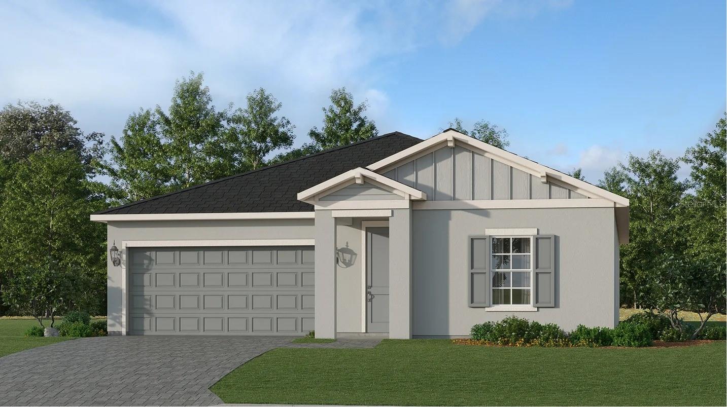 Under Construction. Island Lakes at Coco Bay is a master-planned community of new homes that seamlessly blends coastal living with modern comfort, now selling in Englewood, FL. This new single-story home is dedicated to modern comfort and ease of living. Two secondary bedrooms share a bathroom in the hall at the front of the home, while down the foyer is the open-concept living area. It showcases an airy dining room, welcoming family room and a modern kitchen with a center island and direct access to the spacious covered patio. In the corner is a tranquil owner’s suite with a private bathroom and walk-in closet. Prices, dimensions and features may vary and are subject to change. Photos are for illustrative purposes only. Estimated delivery date is Oct/Nov 2026.