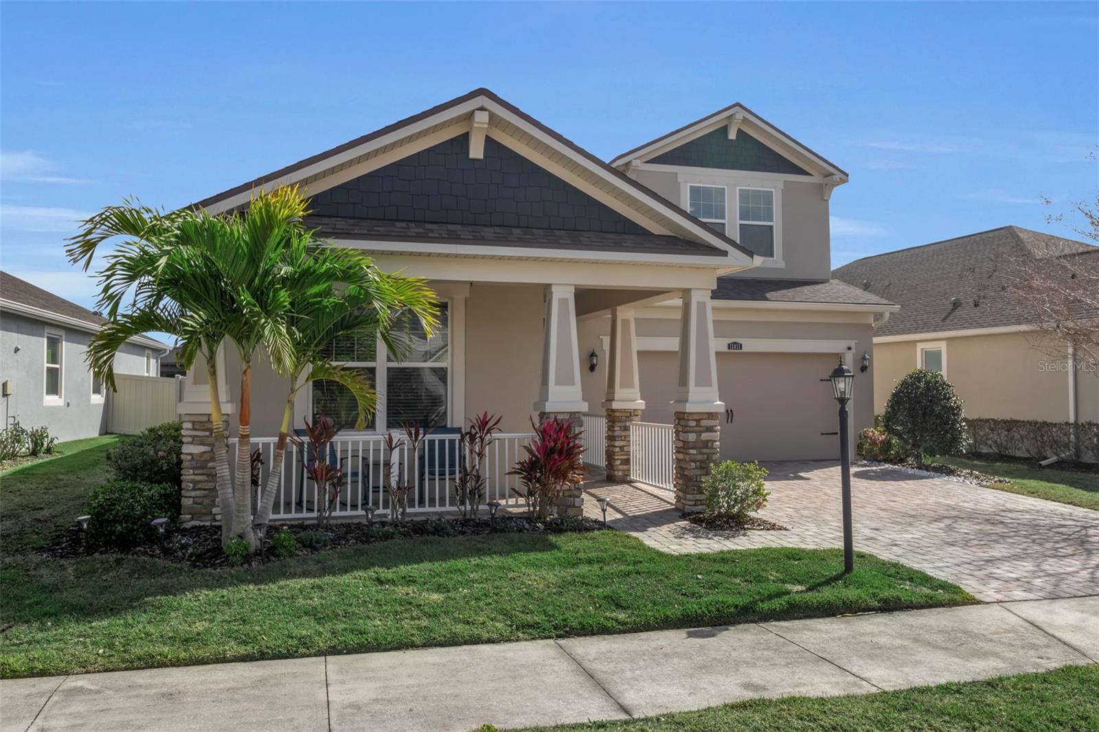 Priced to sell in Harmony Reserve, Lakewood Ranch. This move-in-ready 4-bedroom, 3-bath home with a loft, custom pool and spa, natural gas, and a fully fenced backyard offers an exceptional opportunity in one of Lakewood Ranch’s most desirable gated communities. Harmony Reserve is a private enclave of only 71 residences, known for its convenient location, low-maintenance lifestyle, and attractive HOA fees.
Beautifully maintained and thoughtfully upgraded, this Lakewood Ranch pool home offers 2,370 square feet of stylish living space, a 2-car garage, and an open-concept floor plan designed for everyday living and entertaining. Interior features include wood-look plank tile flooring throughout the main living areas, quartz countertops, an oversized kitchen island, extended pantry cabinetry, 8-foot doors, elegant wood stairs, whole-house water filtration, an EV charging station, smart thermostats, and a smart security system. With 4 bedrooms plus a loft, the layout provides flexibility for guests, a home office, media room, playroom, or additional living space. Step outside to your private backyard retreat featuring a custom heated pool and spa with premium upgrades, including a StoneScapes Touch of Glass finish, removable in-spa table, color-changing LED lights, and three MagicStream LED laminar water features, all controllable from your phone. The pool heater was replaced in October 2025, offering added peace of mind. Additional outdoor features include a retractable awning, poolside swivel TV, and a custom outdoor bar and grill with utilities and refrigerator. HOA fees are just $360 per month and include lawn maintenance, clubhouse with fitness center, resort-style pool, playground, and scenic walking trails. Ideally located near Fresh Market, Starbucks, restaurants, bars, salons, gyms, top-rated schools, and everything Lakewood Ranch has to offer, this Harmony Reserve home for sale delivers location, lifestyle, and value. The seller is highly motivated and ready to make a deal. If you are searching for a well-priced Lakewood Ranch pool home in a gated community with natural gas, low HOA fees, and resort-style amenities, this is an opportunity worth seeing. Schedule your private showing today.