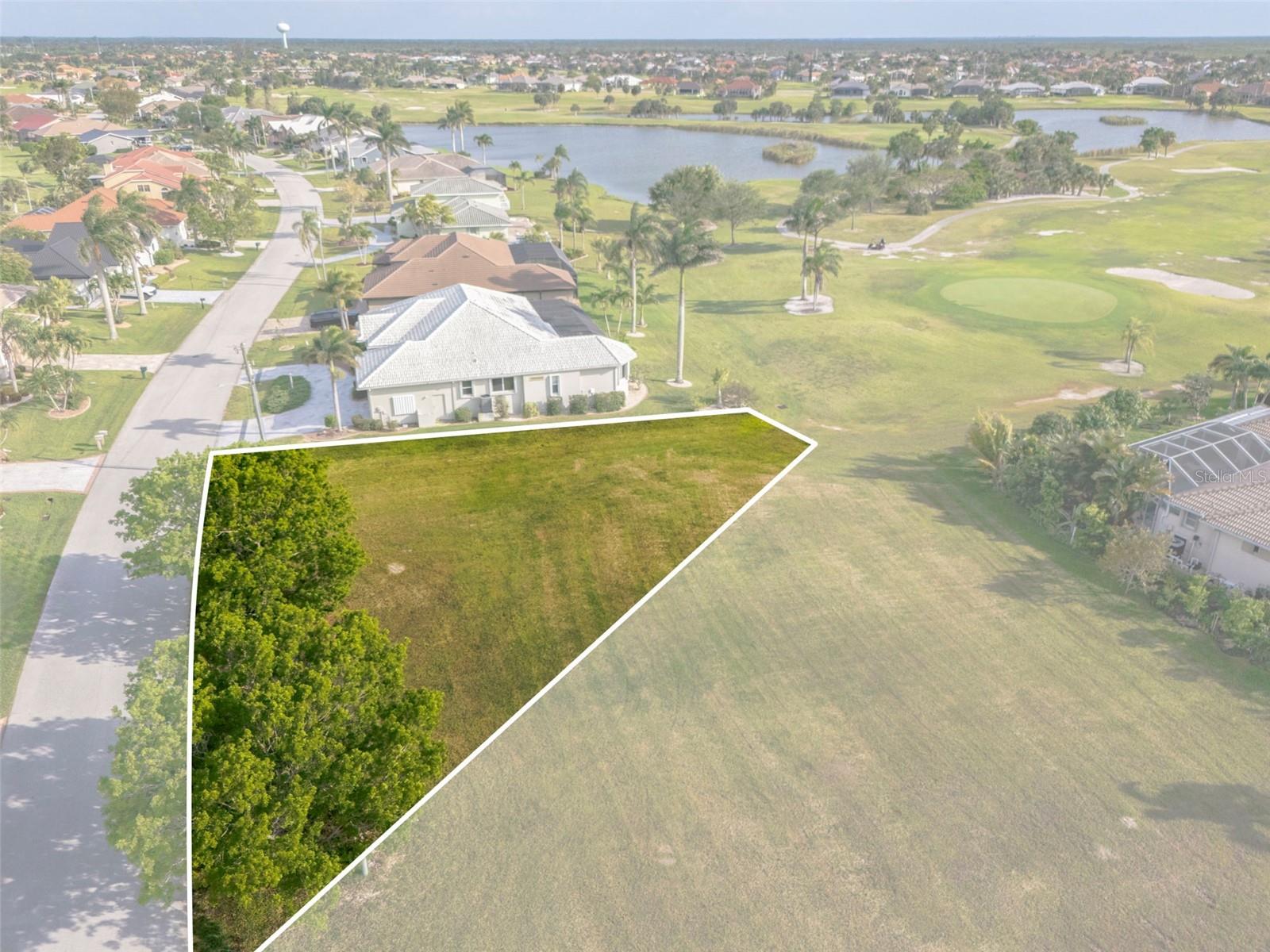 VACANT GOLF COURSE LOT IN BEAUTIFUL BURNT STORE ISLES WITH VIEWS OF THE 11TH HOLE! This lot offers a serene setting with partial views of the manicured fairways of the Twin Isles Country Club. Whether you're a golf enthusiast or simply crave a peaceful backdrop, this property delivers the perfect combination of tranquility and lifestyle. Deed-restricted for added community standards, this lot offers a unique opportunity for visionary builders and eager buyers to design their dream home within thoughtfully established guidelines. Great location in popular golf and boating community minutes from Twin Isles Country Club and a short drive to the Yacht Club, Fishermen's Village, and historic downtown area of Punta Gorda. Enjoy access to arts, community events, entertainment, world-class fishing, boating, fine dining, and beautiful parks, as well as easy access to I-75. Don’t miss this opportunity to build your new Florida retreat!
