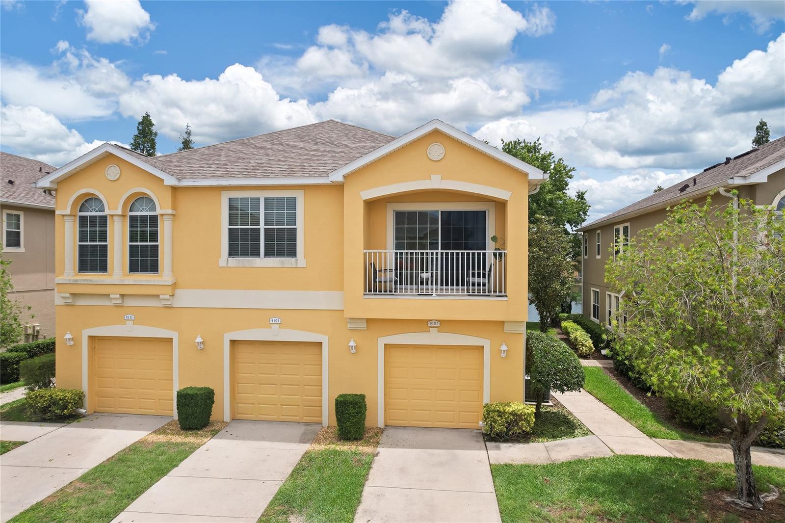 Welcome to this WELL PRICED RARE FIND in Riverview’s sought-after Eagle Palm community! This beautifully maintained END-UNIT townhome offers 2 large bedrooms, 2 functional bathrooms, and an oversized attached garage, all nestled within a gated community featuring mature landscaping, state of the art security, a resort-style pool, and very low-maintenance living. The thoughtfully designed floor plan provides over 1,018 square feet of living space excluding the garage that can be converted to a great gym or additional space. With soaring ceilings, abundant natural light perfect for the gifted green thumb, a split floor plan that's ideal for room mates and/ or privacy, and a spacious living and dining area perfect for everyday living or entertaining. The kitchen features solid wood cabinetry, ample solid surface counter space, and a full stainless steel appliance package, while the split-bedroom layout provides privacy and functionality. The oversized primary suite boasts a walk-in closet, dual-sink vanity, and private balcony access—an ideal retreat to enjoy your morning beverage and danish. Additional highlights include updated flooring throughout, newer roof, an in unity laundry area, garage storage, and community-maintained grounds. Conveniently located near US-301, I-75, the Selmon Expressway, Brandon Town Center, shopping, dining, hospitals, and downtown Tampa, this home offers the perfect blend of comfort, convenience, and affordability. Whether you’re a first-time buyer, downsizing, or seeking an investment opportunity, this move-in-ready home is one you won’t want to miss! Contact the listing agent and Schedule your showing now!