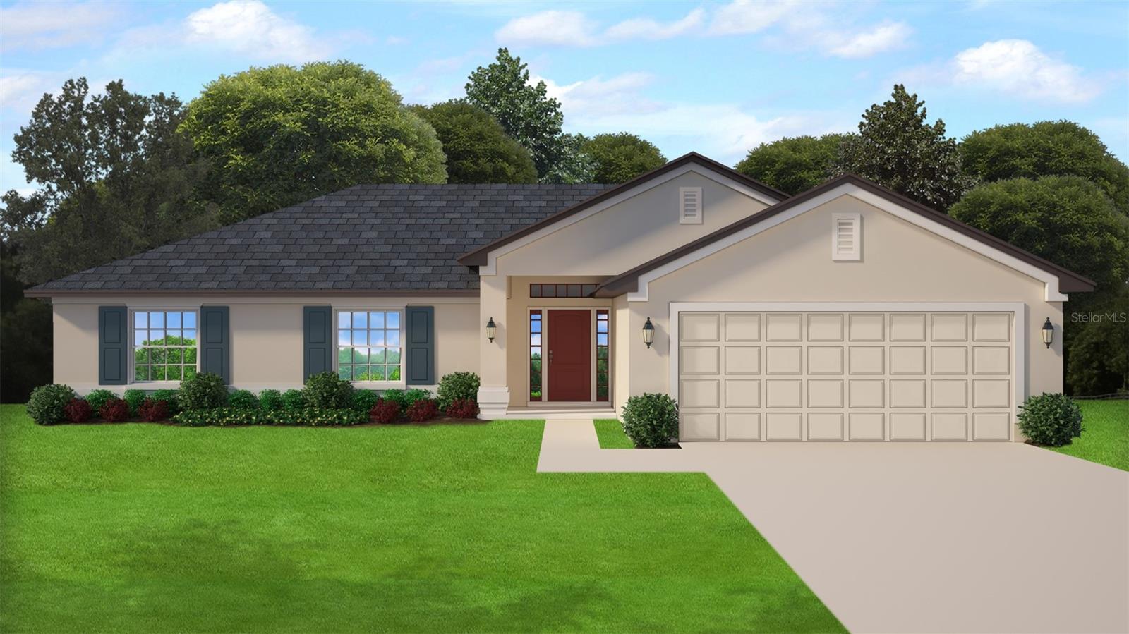 Under Construction. Promo Price drop applies to contract signed NLT 5pm Jul 11, 2026. Brand New Block Home construction. Estimated completion Aug/Sept barring any unforeseen setbacks in materials or labor. Spacious split and open floorplan. The 3 secondary bedrooms are all the same size! You will love the additional height of the tray ceiling complete with crown molding in the master bedroom and the ensuite bathroom complete with door between it and the bedroom. Large 5' tiled shower in the master bath in lieu of a garden tub, upgraded cabinets throughout, stainless appliances, mini-blind insert in rear door to covered patio. Tile flooring in all areas except bedrooms and closets, TAEXX in-wall pest control system. Builder Warranty! Closing costs paid when using Seller Approved lenders. Elevation photo is rendering and used for illustration purposes only. INTERIOR PHOTOS are the same floorplan in different home just for reference of potential finished product. Colors and options WILL vary.