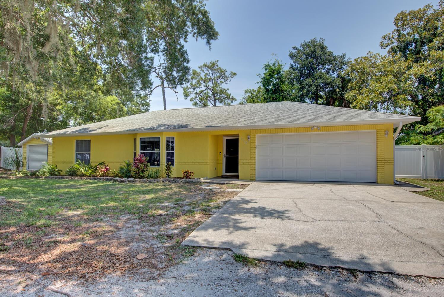 Beautiful ,Well Maintained Block Home just steps from Riverside Drive and the Intracoastal Waterway. This 3 Bedroom ,2 bath, 2 Car Garage home is Modern ,Bright and boasts an Open Floor plan that shows off the Large Living room with bay window and vaulted ceilings and your new remodeled Kitchen. Your 2019 remodeled Kitchen includes new Cabinets, new tile Flooring, Backsplash, Stainless Steel Appliances and Granite Counter tops with Island. Other Upgrades include Entire house Freshly painted inside and out, all new wood blinds throughout, new ceiling fans and tile floors throughout. Three sets of French Doors that lead out to the 500 sq ft. Lanai. Large Master Suite with Garden Tub and Shower (new shower doors Installed) Fenced in back yard with fire pit and Large Storage shed with electric.New Hotwater heater 7/ 2019 and also new garage door opener 2019. Short Walk to Veterans Park with Fishing Pier and seating areas. Walking paths all along Riverside drive with work out areas. Close to boat ramp in Edgewater. All dimensions and descriptions are approximate. Please verify.