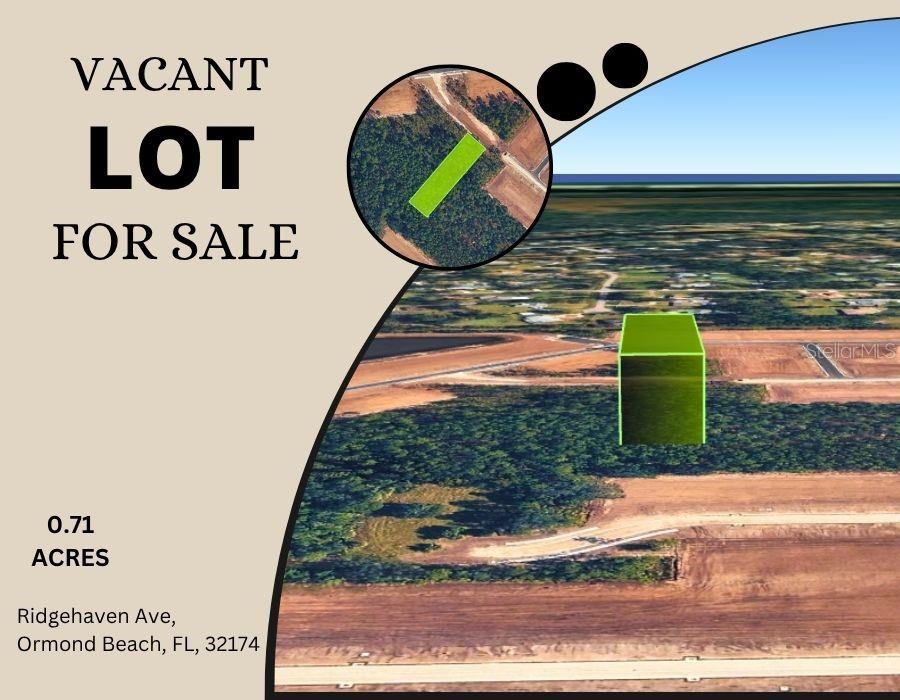 Build Your Dream Home on This Spacious Ormond Beach Lot! Excellent opportunity to own approximately 0.71 acres (31,050 square feet) in the established National Gardens community of Ormond Beach. This oversized residential lot offers approximately 90 feet of road frontage and 345 feet of depth, providing ample space for your custom home and outdoor living areas.

Located in unincorporated Volusia County with R-4A zoning, this property offers excellent residential development potential. The lot exceeds the minimum width requirements for the zoning district. According to FEMA maps, the property is located in Flood Zone X, outside the special flood hazard area.

No HOA, no CDD, and no monthly association fees. Enjoy the privacy of a large homesite while remaining conveniently located near shopping, dining, medical facilities, schools, major roadways, US-1, Interstate 95, Daytona Beach, and the Atlantic Ocean beaches.

Assigned schools include Pine Trail Elementary, Ormond Beach Middle School, and Seabreeze High School. 

Financing may be available for qualified buyers with as little as 20% down payment. Whether you are ready to build now or invest for the future, this property presents an excellent opportunity in one of Volusia County's growing residential areas.