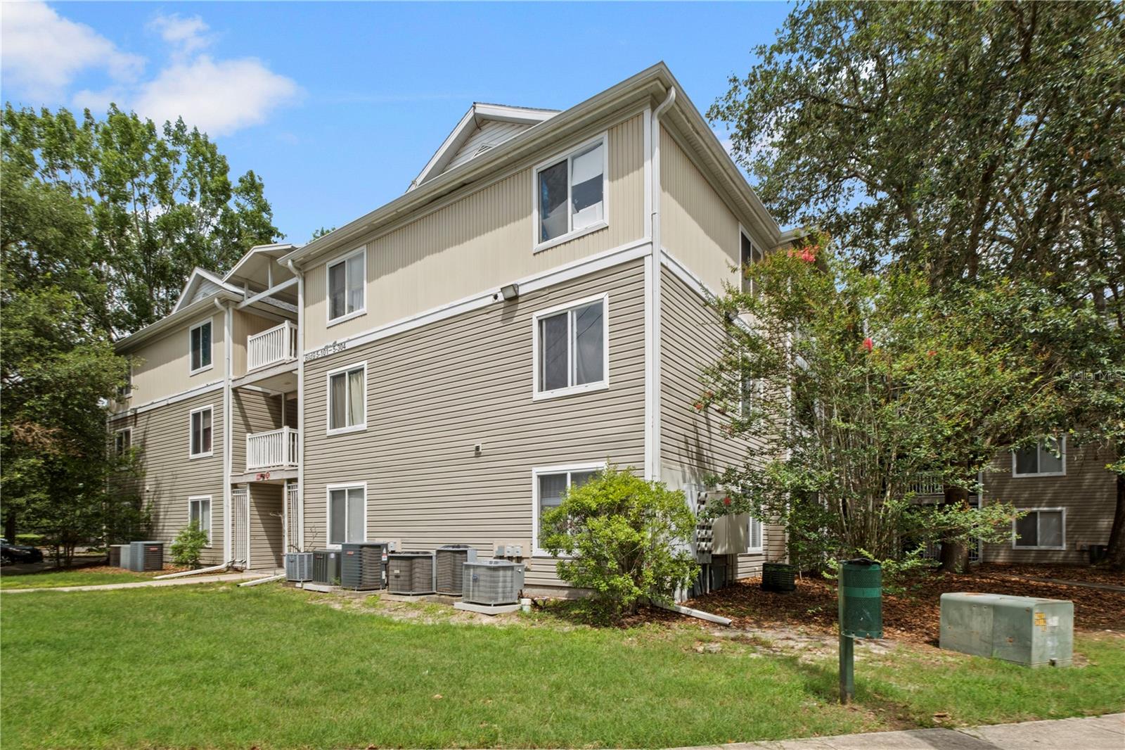 Discover the perfect blend of space, convenience, and value in this updated 4-bedroom, 4-bathroom ground-floor condo. Each bedroom features its own private bathroom, making this an ideal setup for students, roommates, professionals, or investors seeking strong rental appeal. Freshly painted throughout, the home offers a bright and welcoming interior with brand-new luxury vinyl plank flooring in the spacious great room and tile flooring in the kitchen and bedrooms for easy maintenance. The kitchen has been refreshed with a new refrigerator, dishwasher, and stove, while the HVAC system was replaced in 2022 for added comfort and efficiency. Enjoy the convenience of an in-unit washer and dryer, a covered patio, and a functional open-concept layout designed for comfortable living. Located just minutes from the University of Florida, Shands Hospital, shopping, dining, and major bus routes, this move-in-ready condo presents an outstanding opportunity for both owner-occupants and investors alike.