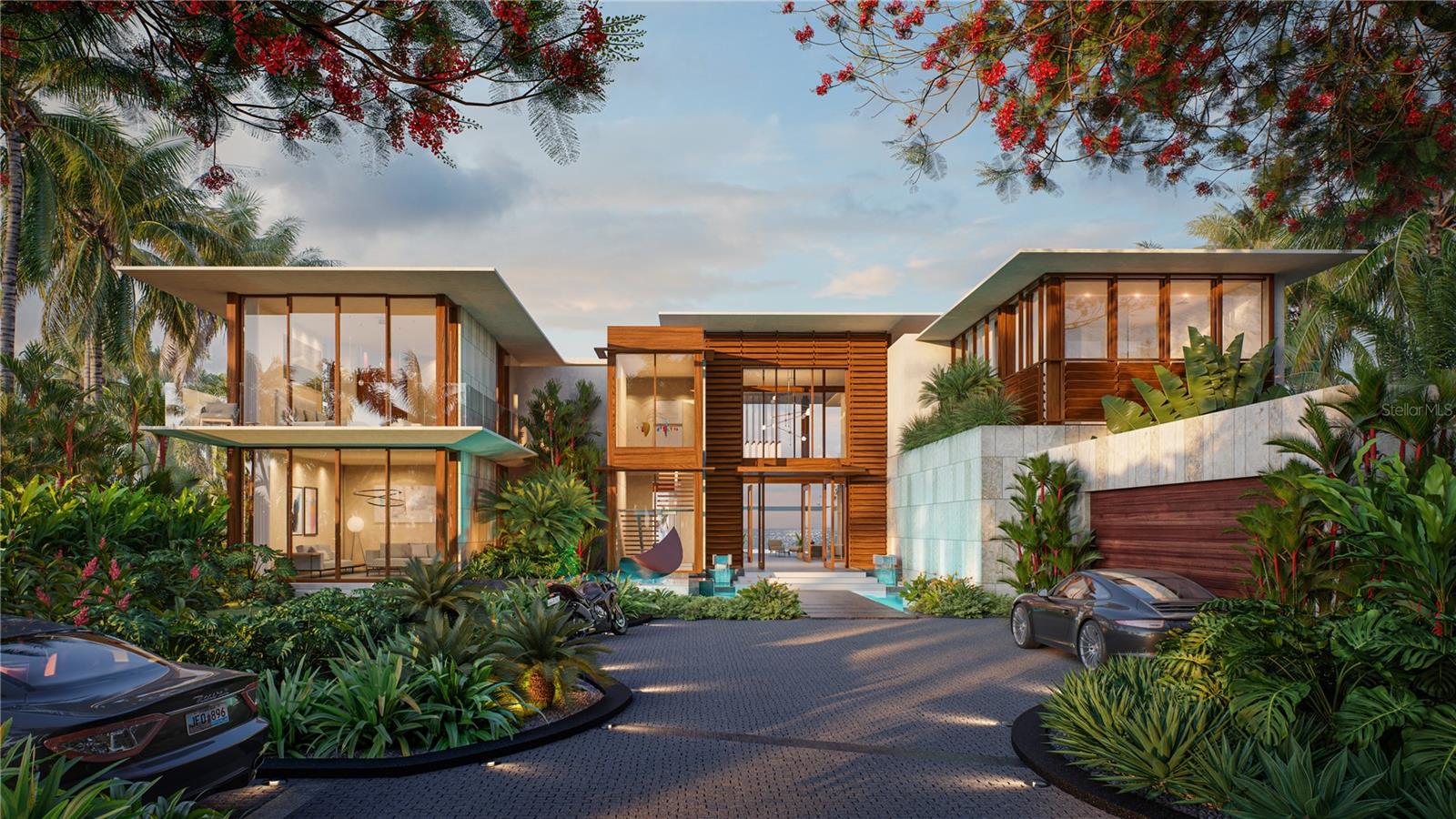 Pre-Construction. To be built. The Serena Model at Amané Estates, located within the Grand Reserve resort community, is a testament to modern beachfront design integrated with the beauty of Puerto Rico. Designed by OBMI, known for timeless and sustainable architecture, this residence exemplifies craftsmanship and environmental integration.
This five-bedroom, five-bathroom residence with an additional powder room spans 11,634 square feet of gross living area, including 7,075 square feet of air-conditioned interiors and 4,559 square feet dedicated to outdoor living, covered terraces, poolside entertaining areas, and open-air lounge spaces integrated into the home’s design. The home features soaring 11-foot ceilings throughout, while the entrance and great room boast dramatic 20-foot double-height ceilings that enhance openness and scale. With triple exposure to the north, south, and west, floor-to-ceiling hurricane-resistant windows fill the interiors with natural light and uninterrupted ocean views.
The expansive great room seamlessly connects the living, dining, and kitchen spaces to an oversized terrace and resort-style pool, creating a fluid indoor-outdoor lifestyle for daily living and entertaining. Natural materials and layered textures define the interiors, including Storia wood flooring, custom Artec wood carpentry, travertine and natural stone applications, and curated wallcoverings by brands such as Tower Wallcovering, Romo, and Momentum Textiles.
The kitchen was conceived as both a social centerpiece and a professional culinary environment, featuring quartz countertops by Pompeii, designer backsplash finishes, and custom cabinetry. The fully integrated appliance package includes Sub-Zero refrigerator and freezer columns, Wolf induction cooktop, built-in Wolf oven and speed oven, integrated coffee system, wine storage, Cove dishwasher, and outdoor grilling components, combining elevated aesthetics with exceptional performance.
Each bedroom was thoughtfully designed as a private retreat, with generous proportions and refined finishes. The primary suite features a spacious sleeping area, oversized walk-in closet, premium stone applications in ARCA Archipelago Honed, and a spa-inspired bathroom complete with a freestanding soaking tub, oversized shower, built-in sauna, Kohler matte black fixtures, and custom integrated vanities. Secondary bathrooms continue the same refined material palette with porcelain, marble, travertine, and natural stone finishes.
This residence is equipped with a Lutron smart home system, full backup generator, water cistern, and solar panel-ready infrastructure. The property also includes a two-car enclosed garage, dedicated golf cart garage, and wide driveway.
Residents of the Grand Reserve resort community, spanning 1,000 acres of lush beachfront grounds and offering two miles of pristine coastline, enjoy exclusive access to exclusive amenities, including the Caya Beach Club for beachfront dining and socializing, and the Batú Sports Center, featuring a 2,500-square-foot fitness facility, tennis courts, and paddle courts. The Grand Reserve Golf Club, an 18-hole championship course designed by Tom Kite, integrates ocean and rainforest vistas into a singular golfing experience.
Conveniently located just 25 minutes from Luis Muñoz Marín International Airport and near premier marinas, the Serena Model delivers a lifestyle defined by architectural integrity and a seamless connection to its surroundings.
Estimated Completion: Q4 2027