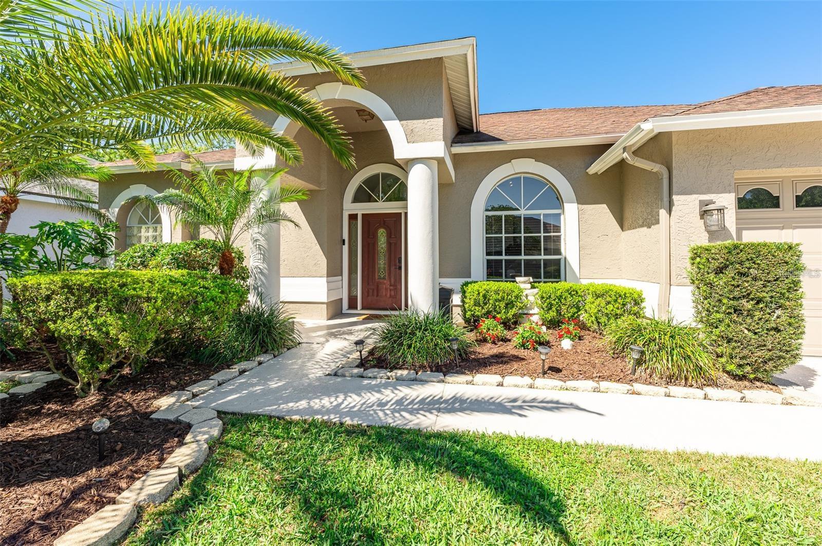 Welcome to 9639 Fox Hearst Rd — a spacious 3-bedroom, 2-bath single-family pool home in the desirable Pebble Creek community of New Tampa. Offering over 2,050 sq ft of comfortable living space, this home features an open and flexible floor plan with high ceilings, a separate living room, dining area, family room with fireplace, and an inviting kitchen overlooking the main living space.

Enjoy Florida living at its best with a private screened-in pool, covered lanai, and peaceful wooded conservation view — perfect for relaxing, entertaining, or enjoying your own backyard retreat. The split-bedroom layout offers privacy, with a spacious primary suite, walk-in closet, and direct access toward the lanai. Additional features include inside laundry, ceiling fans, 2-car garage, driveway parking, and plenty of natural light throughout.

Conveniently located near Bruce B. Downs, I-75, shopping, dining, parks, and community amenities including pool, tennis courts, playground, clubhouse, and sidewalks. This home offers space, comfort, and a great New Tampa location. Schedule your showing today!