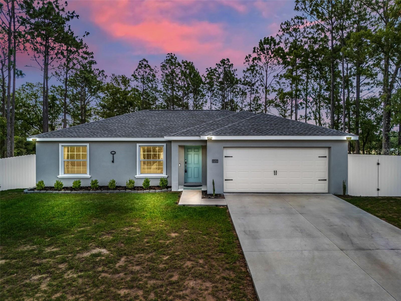 WELCOME HOME TO THIS BEAUTIFULLY MAINTAINED 2024-BUILT HOME IN MARION OAKS!
Why wait for new construction when you can own a home that is practically brand new and already equipped with incredible upgrades? This stunning 3-bedroom, 2-bathroom home offers a desirable open-concept split floor plan with modern finishes throughout.
Step inside and enjoy luxury vinyl plank flooring, granite countertops, real wood cabinetry, stainless steel appliances, high ceilings, and a spacious primary suite featuring a walk-in closet and private bath. The indoor laundry room includes a washer and dryer, and with the home built in 2024, everything is virtually new and move-in ready.
The backyard is where this property truly shines! Situated on a fully fenced lot, this outdoor oasis is designed for relaxation and entertaining. Enjoy evenings around the outdoor fireplace, unwind in the built-in hammock, gather with friends and family at the picnic table, or relax beneath the canopy-covered sitting area. The thoughtfully designed outdoor living space creates the perfect Florida lifestyle.
As an added bonus, all outdoor furniture will remain with the home, along with all kitchen appliances, washer, and dryer. Most furnishings inside the home are negotiable, offering buyers a unique opportunity for a partially furnished or turnkey purchase.
Located in Marion Oaks with no HOA, this home offers the perfect combination of modern construction, comfort, and outdoor enjoyment. Schedule your private showing today and experience everything this exceptional property has to offer!