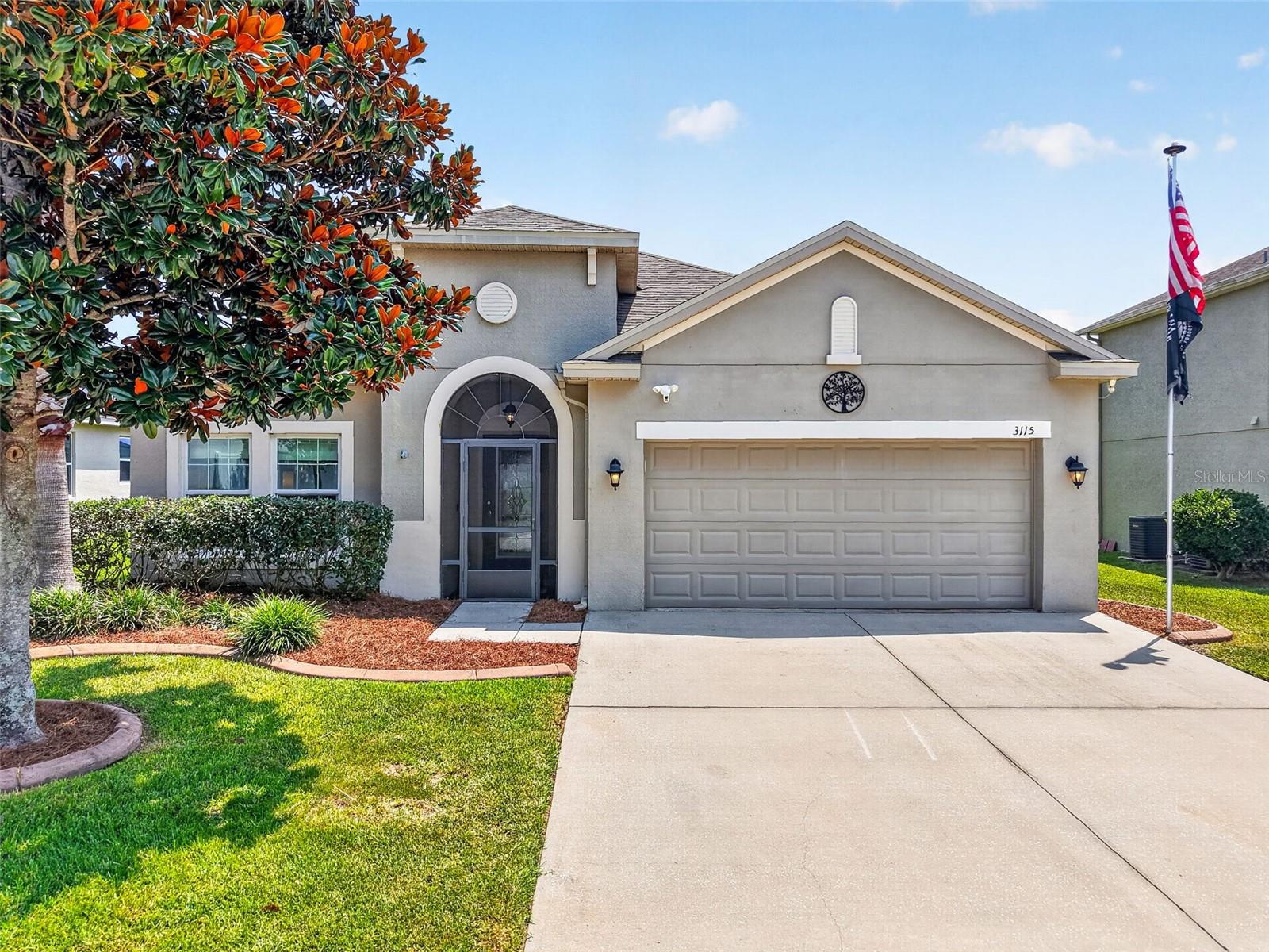 This 4 bedroom, 2 bath home with no rear neighbors and a water view is now available! All energy/storm Saver windows and sliding door installed in 2021.  Whole house generator and propane tank installed in 2021. 2021 vinyl floors installed in living room and primary suite.  As you enter the home, there is a flex space that could be a home office or additional living area. This open floor plan was made for entertaining. The kitchen has 42" cabinets and plenty of counterspace with a center island overlooks the dining and living area. The primary suite has a large walk in closet, double sinks and a glass shower. Great layout with bedrooms 2-4 all together plus guest bath that features a tub/shower combo. Enjoy your evenings on your oversized patio with pavers, fully screened and overlooking the walking path and water. The spa is included in the sale of the home. This community is centrally located and features a community pool, basketball courts, walking trail and a playground.