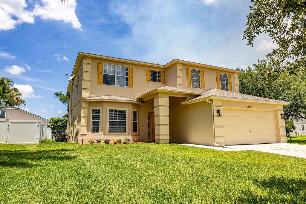 Welcome to this spacious **five-bedroom, three-bathroom home** in the highly sought-after **Stony Brook** community. Freshly updated with **new flooring** and **fresh interior paint throughout**, this move-in-ready home offers a functional layout designed for today's lifestyle. The main level features generous living spaces, while the **lower level includes a private bedroom and full bath**, making it ideal for guests, multigenerational living, or a home office. A **two-car garage** provides ample parking and storage. Step outside to enjoy the **screened-in patio**, perfect for relaxing or entertaining year-round, overlooking a **fully fenced backyard** that offers privacy and space for pets, play, or outdoor gatherings. Residents enjoy resort-style HOA amenities, including a **community pool, tennis courts, fitness center, playground, and golf courses**. Conveniently located near shopping, dining, parks, and top-rated schools, this home offers the perfect blend of comfort, convenience, and community.
Don't miss the opportunity to make this beautifully updated Stony Brook home yours!