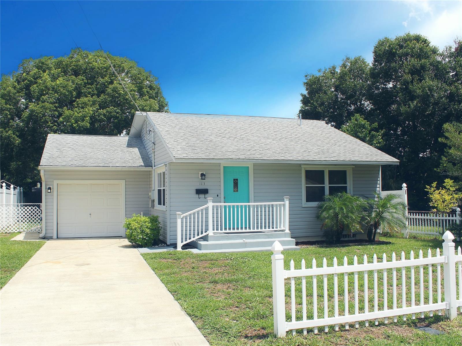 Florida Living at its finest. This adorable white picket fence welcomes you home. This 3 bedroom 2 bath 1 car garage POOL house is just 1 block from the river. Step into your future home awaiting your special touches. Kitchen has newer stainless steel appliances and granite counter tops. Relax in your enclosed Florida room or head out back with a white vinyl safety gate leading into a backyard not even the dogs or kids can complain about. This yard was made for a good time. Cool off in your Pool and plenty of space in the large fenced yard with street access. You could even add another garage or workshop. Backyard has a sun shade, a shed for all your tools, pool equipment and hurricane shutters. Irrigation system, Pool Pump is '19, AC '12, water heater '14, new roof is being put in. All information is deemed to be accurate but is not guaranteed. ;Water: City