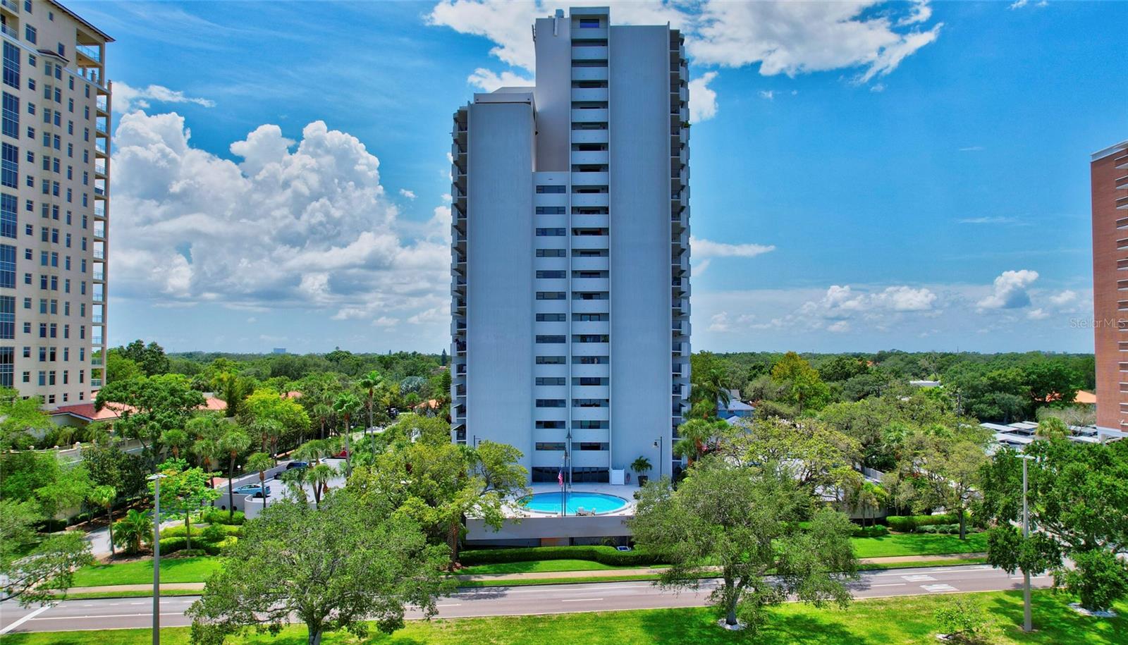 One or more photo(s) has been virtually staged. Live the penthouse lifestyle! This Pinnacle Penthouse has a one-of-a-kind private 1,200+ sq foot outdoor living space overlooking the Bay on Bayshore Blvd.  The condo features 2 bedrooms, 2 baths, with a second floor loft which can be used as a third bedroom and leads to the rooftop terrace. Two large balconies have water views from every angle. Utilities included with rent are water, Wi-Fi, basic cable, and trash. Tenant only pays electric (TECO). 12 month minimum lease.  Pets okay with deposit. Updates include open-style kitchen with marble and quartz counters and floors, hurricane rated sliding glass doors on all balconies and rooftop, electric hurricane shutters, stainless steel appliances, and an in-unit side-by-side laundry. The 16' x 15' master suite has a balcony entrance, oversized tub, granite shower with multiple shower heads, gold fixtures and granite countertops. The master toilet has a bidet. Lots of clothes and shoes? Well there are 4 master bedroom closets with plenty of storage. The second bedroom is also very large at 15' x 15' with a closet and it's own private sunset balcony. The penthouse has 3 assigned parking spaces which is very rare, 2 assigned spaces next to each other in the underground garage and 1 outside reserved space on the surface lot near the building entrance.  There is an abundance of guest parking as well, since you will likely be entertaining at your home with penthouse rooftop parties especially for Gasparilla! Other amenities include a community pool overlooking Bayshore Blvd and recently updated fitness equipment in the workout rooms. The Pinnacle has a Community Room for private parties, community social gatherings and Board meetings, plus 3 guest suites available to rent for $75 per night, and a Bayshore Room overlooking the community pool and Bayshore Blvd for socializing. The Pinnacle has a full-time property manager from the top-rated management company FirstService Residential. The Pinnacle also has some of the friendliest and most helpful security officers on Bayshore paired with 24 hour recorded video surveillance.  Building entry is with a key fob or your fingerprint in the biometric reader. Fido needs a secure place to do his business and play?  The Pinnacle is pet friendly and has a fenced dog park. Conveniently located near many popular South Tampa restaurants including Mad Dog's & Englishmen, Caffe' Paradiso, Guac n' Cheese, and Pinto Thai.  MacDill Air Force Base is five minutes to the south of the Pinnacle. Enjoy the Bayshore lifestyle with walking, biking, rollerblading, photography etc. The Pinnacle is in the highly desirable Plant High School District. Make this unique Pinnacle Penthouse your dream home! Lease with option to buy available.