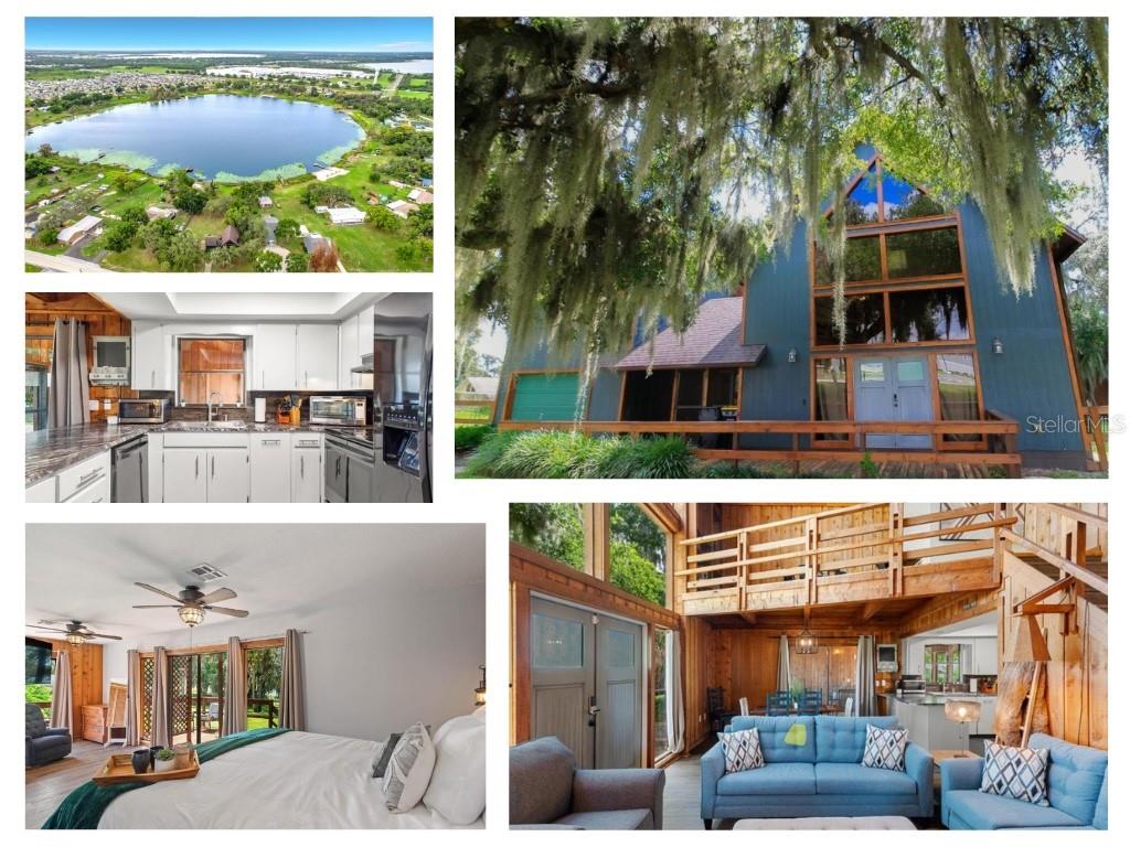 Lakefront Retreat on Beautiful Lake Lucerne!  Situated on 0.84 acres, this updated 3-bedroom, 2-bath home offers stunning views of Lake Lucerne from the second-floor balcony, wraparound deck, screened porch, and spacious backyard.  Even better, all three bedrooms feature sliding glass doors overlooking the lake, bringing the beauty of the waterfront indoors. The inviting living room showcases a stone fireplace with cedar wood walls to accent, creating warmth and rustic charm. Numerous updates include fully remodeled bathrooms, refreshed kitchen, new flooring throughout, new interior doors, roof (2019), A/C (2017), tankless hot water heater (2024), and water softener.  Whether you're relaxing on the porch, entertaining on the deck, or simply enjoying the peaceful lake views, this property offers the perfect blend of comfort, character, and waterfront living.  Don't forget to view the attached 3-D Interactive Tour for a virtual walkthrough of the home.