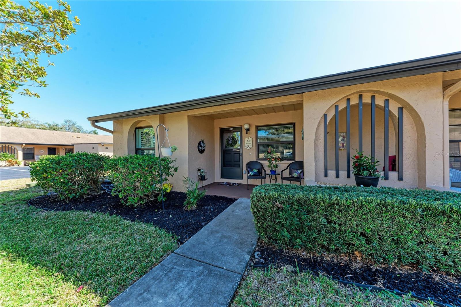 One of the best locations with the proximity to the active clubhouse, pool and pickle ball court.  Perfect orientation of a corner villa with additional windows on the east side providing indirect soft lighting all day long without the direct sun of the western exposure.
Desirable Villa with no one living above you? Tastefully updated where the loving touches abound. Carport right outside the door with storage closet. Updated with replaced hurricane windows. The Bayshore Village is well managed and has some of the lowest fees in the area.
Close to IMG, SCF and our famous Detweiler's market that everyone loves. Minutes to the beach and just about anything you could need. Check out this move in ready condo. It is age friendly. Support animals need approved.