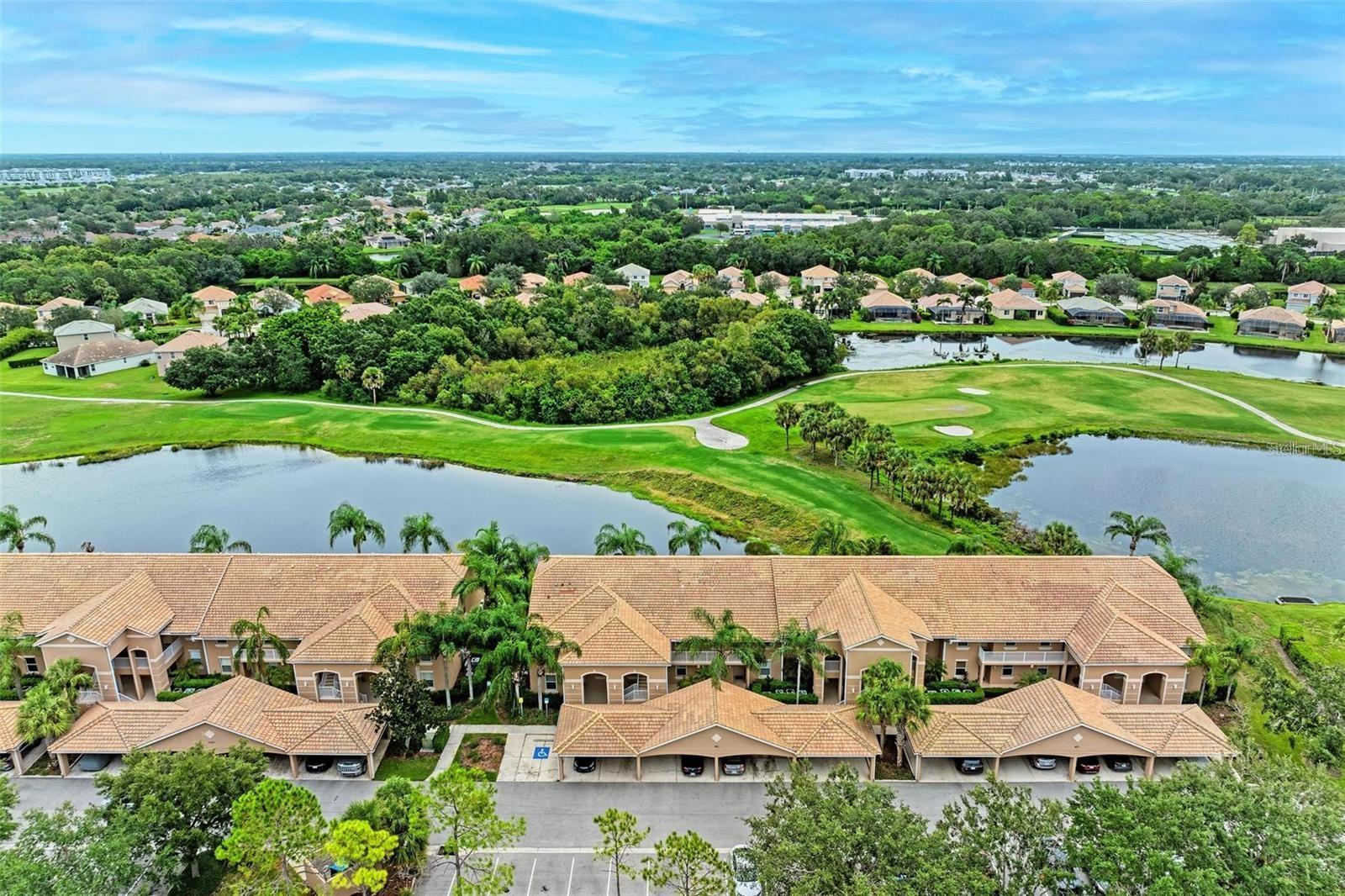 Priced to Sell quickly! Best View on Fairway cove!!! This 2nd floor condo features vaulted
ceilings, newer luxury vinyl wood floors, newer appliances, and has been recently painted inside. Relax with your morning coffee and enjoy the
gorgeous pond and golf views from the lanai. The 2-bedroom, 2-bath with split floor plan is ideal for guests and privacy. In addition to the
community pool that is just a short walk away from the unit, Stoneybrook offers a dozens of extra amenities including tennis, pickle ball, 2 pools,
splash area and park for children, sand volleyball, bocce ball, corn hole, shuffle board, walking trails, and a rec center complete with work-out
facility and a busy social calendar including activities of all kinds. Close to I-75 and minutes from the UTC mall and Downtown Lakewood Ranch
Main Street. Beaches are located just over 30 minutes drive to Anna Maria and Lido Beaches. No mandatory golf club fees!
