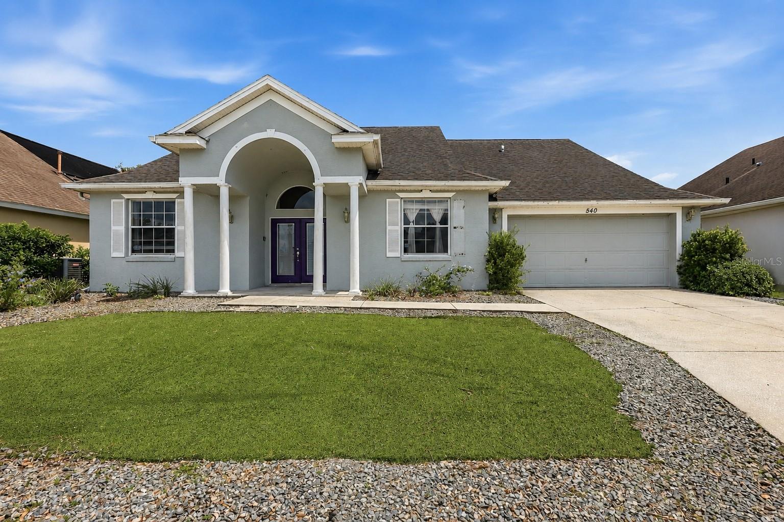 Welcome to this spacious pool home located in the sought after ChampionsGate area. Featuring a functional floor plan with high ceilings and abundant natural light, this property offers comfortable living spaces and great indoor outdoor flow. The kitchen overlooks the main living areas and includes newer appliances, making it ideal for everyday living and entertaining. Enjoy Florida living year round in the screened pool area, complete with a large BBQ gazebo and plenty of space for outdoor gatherings. Two fireplaces add character and warmth to the home, while new flooring in three rooms provides updated style and comfort. Paid off solar panels help enhance energy efficiency and add long term value. Conveniently located near ChampionsGate shopping, dining, golf, major highways, and Central Florida attractions, this home offers easy access to everything the area has to offer. Whether you are looking for a primary residence, second home, or investment opportunity, this property is ready for its next owner.