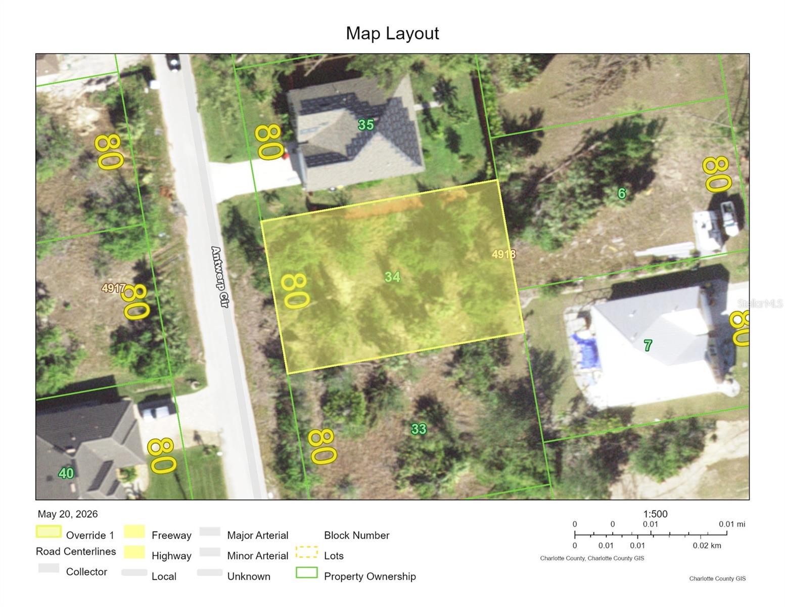 Tucked away in the premier deed-restricted community of South Gulf Cove, this exceptional 10,000-square-foot (.23-acre) residential lot at 8409 Antwerp Circle offers a perfect canvas for your Florida dream home. The property features standard dimensions of 80x125 feet with 80 feet of road frontage and is conveniently located on public water and sewer. According to the Charlotte County Permit Boundary, this lot is not located in a Scrub Jay review area, simplifying the building process for any future owner. For those seeking even more space and privacy, the adjacent property at 8401 Antwerp Circle is also available for sale separately, providing a rare opportunity to acquire a double lot. South Gulf Cove is a rapidly growing community that manages to maintain a sense of seclusion and privacy while remaining close to the area's top restaurants, shopping centers, and several championship golf courses, all located within a short drive. Residents enjoy an unparalleled outdoor lifestyle with access to a community boat ramp, San Domingo Park located right down the street, and a growing network of sidewalks perfect for scenic walks through the neighborhood. The property is ideally positioned for beach lovers, with the pristine sands of Boca Grande and Englewood Beach just minutes away, offering some of the most beautiful sunsets in the state. Sports enthusiasts will appreciate being approximately 15 to 20 minutes from Charlotte Sports Park, the spring training home of the Tampa Bay Rays. This location also provides excellent connectivity for commuters or travelers, sitting just 30 minutes from I-75 for easy access north and south throughout Florida. Don’t miss this incredible opportunity to secure your piece of paradise and build the lifestyle you desire and deserve today!