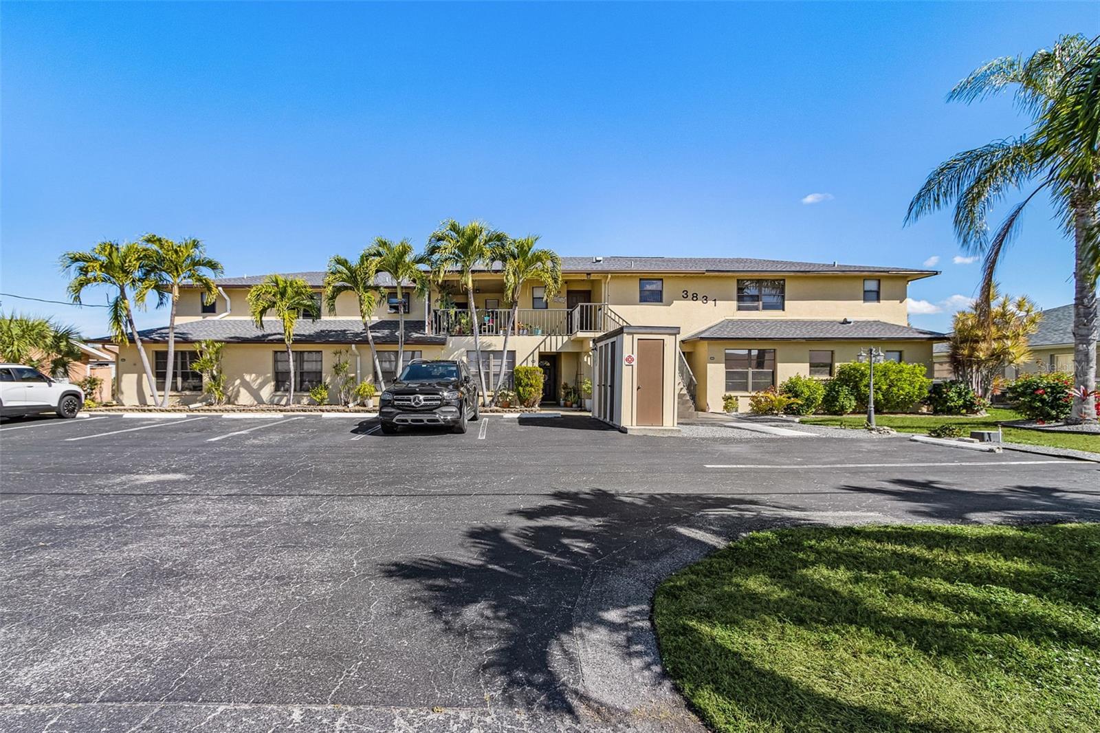 Rare opportunity to own a private first floor canal front condo that lives like a villa in highly desireable SE Cape Coral. This spactious 2 bedroom, 2 bath ressidence provides its own private side entrance, no neighboring units on eithe side and a layout that feels more like a single family home than a condo. Enjoy indoor / outdoor Florida living with sliding pocket doors opening to a n oversized 12 x 20 ft screened lanai overlooking the Rubicon Canal with approximately 200 ft of water views. And a private pool. Perfect for morning coffee or relaxing in the breeze. This home is clean, well maintained and move in ready. It features fully updated bath, central air, generous room size and excellent light throughout. The kitche and primary bath provide opportunity for personalization. The propertiy is priced accordingly making it an exceptional value for the money. It has a quiet residential feel and is close to shopping, dining, downtown Cape Coral and the beaches. Priced to move, ideal for full time residents, seasonal buyers or investors seeking a prime 200 ft canal front lifestyle. Properties with this level of privacy, outdoor space and water views rarely come available.