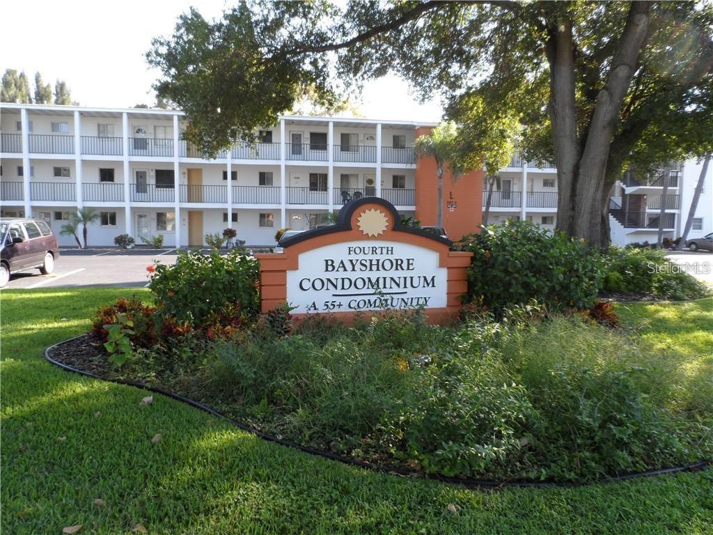 This is a super nice rental.  The coondo is unfurnished, on the second floor (with an elevator) 2 bedrooms and 1 bath, nicely updated with laminate floors and an newer kitchen.  Fourth Bayshore has a great community courtyard including their heated swimming pool, community center, shuffleboard and Bocci ball court. Residents must be 55 or older and the community will not allow pets.  Manatee County bus line #99 runs right past this condo. Great shopping is less than a mile away.