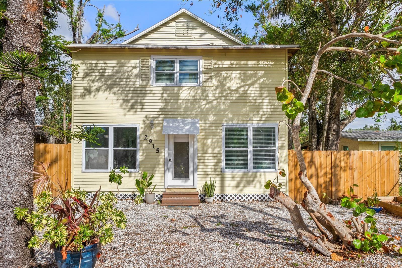 CASH-FLOW OPPORTUNITY! This INCOME-PRODUCING DUPLEX Two 2bed 1bath units, is already done for you and delivering strong returns with a 7% CAP RATE and SOLID ANNUAL TENANTS IN PLACE. The property has been BEAUTIFULLY UPDATED with all major mechanicals handled, including a NEW ROOF (2021), UPDATED AC UNITS (2021 upstairs and 2018 downstairs), and a FULL RE-PLUMB (2019) with PEX, PVC, and NEW SEWER lines. Both units feature UPDATED KITCHENS AND BATHROOMS along with DURABLE VINYL FLOORING THROUGHOUT, while the upstairs unit includes NEW APPLIANCES, CABINETS, AND COUNTERTOPS. Each unit is INDIVIDUALLY METERED, tenants PAY ALL UTILITIES, and both are currently rented at $1,800 per month to excellent tenants. The downstairs unit is being sold TURNKEY FURNISHED and has previously been used as a SHORT-TERM RENTAL, offering additional income potential. The property is ideally located just 2 miles to downtown Sarasota, Right Next to Arlington park and pool, around the corner from Pinecrest and 3 miles to Bayfront Park, with close proximity to public transportation and the Legacy Trail. Additional highlights include a FULLY FENCED YARD, SHADED BACKYARD SPACE, a LARGE COVERED STORAGE SHED, and PARKING FOR UP TO 5 VEHICLES. NO FLOOD INSURANCE IS REQUIRED with NO FLOODING OR STORM DAMAGE!!! This is a rare opportunity to own an UPDATED, STABLE, CASH-FLOWING PROPERTY from day one.