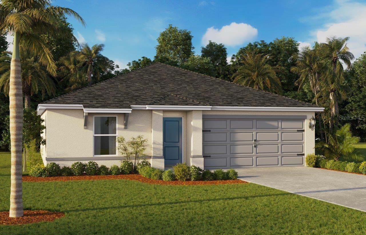 Under Construction. The Freeport II floorplan at Annabelle Estates offers the perfect blend of comfort, functionality, and modern design. Built with durable all-concrete block construction, this one-story home maximizes living space with a bright, open-concept layout that’s ideal for everyday living and entertaining.

As you enter through the foyer, you’ll find two spacious guest bedrooms and a full guest bath with a modern vanity. A convenient linen closet is positioned between the bathroom and bedrooms for easy storage. Further down the hallway, a third bedroom offers flexibility for a home office or guest space, alongside a private laundry area and direct access to the two-car garage.

The heart of the home features a well-appointed kitchen with stainless steel appliances, overlooking the dining area, great room, and covered patio perfect for gatherings and family time. Tucked at the rear of the home, the primary bedroom offers a peaceful retreat with a walk-in closet and a spa-inspired bathroom featuring a double vanity sink and a spacious shower.

Every home in Annabelle Estates comes equipped with the Home Is Connected Smart Home Technology package, allowing you to control locks, thermostat, and more right from your smartphone whether you’re home or away. With its thoughtful design and modern features, the Freeport makes owning a new home in Lake Wales, FL both easy and enjoyable.

*Photos are of similar model but not that of the exact house. Pictures, photographs, colors, features, and sizes are for illustration purposes only and will vary from the homes as built. Home and community information including pricing, included features, terms, availability, and amenities are subject to change and prior sale at any time without notice or obligation. Please note that no representations or warranties are made regarding school districts or school assignments; you should conduct your own investigation regarding current and future schools and school boundaries.*