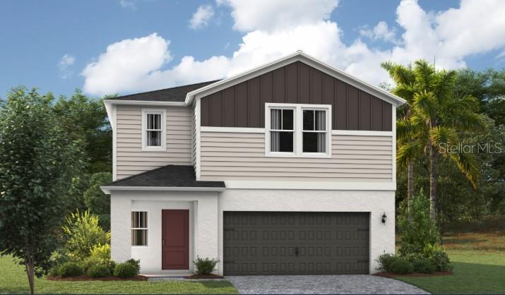 Under Construction. Valencia 
BELOW MARKET INTEREST RATES with use of Seller's Preferred Lender.
Prepare to be impressed by the Valencia, a two-story home featuring 5 bedrooms, 3 bathrooms, and a 2-car garage. This floorplan is designed for modern living and effortless entertainment. Step through the elegant foyer into a vibrant main living area, complete with a private guest suite for ultimate comfort. The kitchen shines with sleek quartz countertops, stainless steel appliances, and luxurious vinyl plank flooring overlooking the dining area which flows beautifully to the covered lanai through sliding glass doors. Upstairs, you’ll find the secluded owner’s suite complete with a walk-in shower, dual vanity and spacious walk-in closet. Conveniently located by the additional bedrooms is the cleverly designed oversized laundry room. Another modern feature of the Valencia is the smart thermostat with voice control, making energy efficient living a breeze. Outside, enjoy the chic elevation and professionally curated landscaping that adds the perfect finishing touch to this exceptional home. 
Beyond the home, Pasadena Woods enhances everyday living with amenities designed for both relaxation and recreation. Residents can enjoy pickleball courts, a resort-style pool, a dog park, a tot lot, walking trails, and curated lifestyle programming—all thoughtfully planned to foster connection and community. Ideally situated near local parks, The Grove, KRATE, and major commuter routes, Pasadena Woods puts shopping, dining, entertainment, and everyday conveniences within easy reach. 
Images shown are for illustrative purposes only and may differ from actual home. Completion date subject to change.
Contact or make an appointment for more details on interest rates.