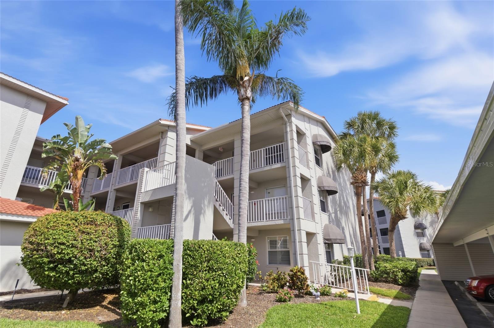 Welcome to your private slice of paradise in the highly sought after Stoneybrook Golf & Country Club. This beautifully maintained turnkey furnished third floor end corner condo offers the perfect combination of comfort, style, and breathtaking waterfront and golf course views. Featuring 2 bedrooms and 2 bathrooms, this light and bright residence is ideal as a full time home, seasonal retreat, or income producing getaway with a strong seasonal rental history. The open concept floor plan flows seamlessly from the moment you enter straight through to the screened lanai, where vaulted ceilings and expansive views create a peaceful and private setting. Updated throughout, this stunning condo features new vinyl plank flooring throughout the main living areas and new carpet in both bedrooms installed just 2 years ago. The beautifully updated kitchen offers new appliances just 1 year ago, a new dishwasher only 1 month ago, gorgeous tropical backsplash, and quartz countertops in both the kitchen and bathrooms. The primary suite is a relaxing retreat with private sliders to the lanai, a walk in closet, and serene views, while the split bedroom design offers privacy for guests. Additional updates include a new washer and dryer 2 years ago, convenient in unit laundry closet, elevator access, and the rare advantage of a third floor end unit location. Residents enjoy a community pool and tennis courts just steps away, while beyond your front door awaits the resort style lifestyle of Stoneybrook Golf & Country Club featuring a recently modernized 18 hole championship golf course, Har Tru tennis courts, pickleball, bocce, fitness center, walking trails, full service restaurant, bar, and endless social activities. Perfectly located near The Legacy Trail, Nokomis Beach, and world famous Siesta Key Beach, this is Florida living at its finest. Privacy, views, updates, and amenities make this exceptional condo a true gem.
