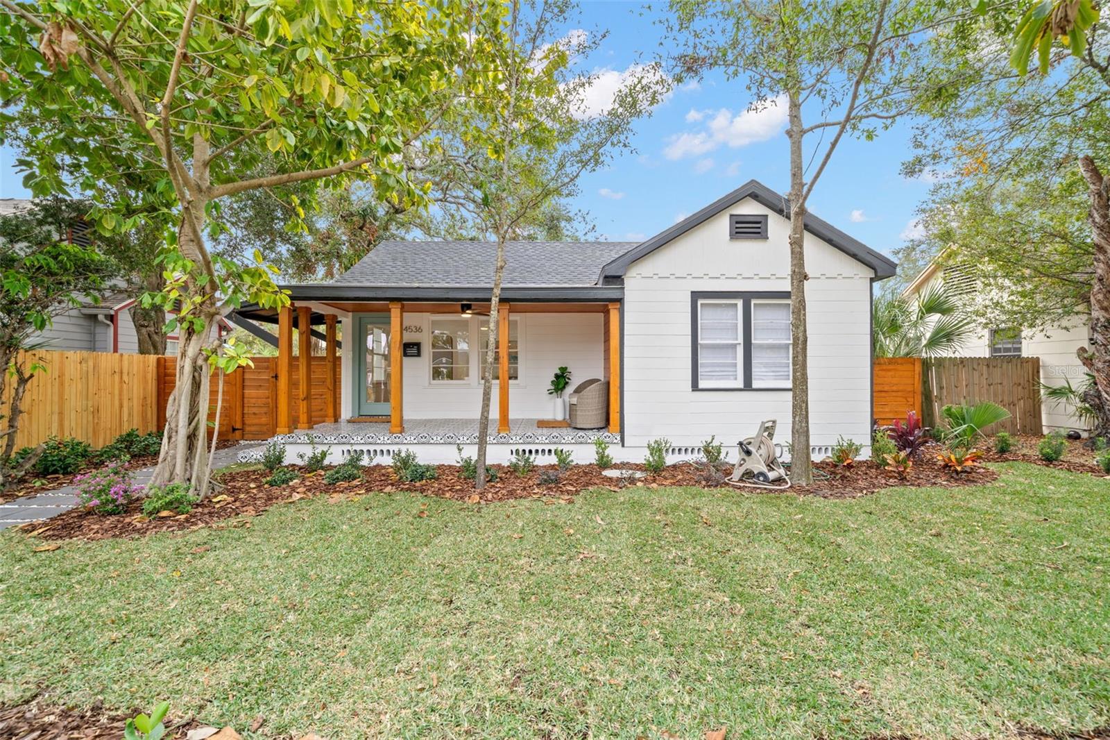 PRIME REDEVELOPMENT-UP TO 7 UNITS POSSIBLE IN THIS CENTRAL CORRIDOR-CRT 1 ACTIVITY CENTER ZONING DISTRICT-DUPLEX,TOWNHOMES,APARTMENTS,MIXED USE*****FULLY RENOVATED & NEW ROOF**NO FLOOD ZONE**RENOVATED CRAFTSMAN HOME IN CENTRAL OAK PARK PLUS A DETACHED ADDITIONAL DWELLING UNIT WITH SEPARATE ENTRANCE**PERFECTLY LOCATED BETWEEN ST PETE BEACH & DOWNTOWN ST PETE*10 MINUTES TO GULF & ST PETE PIER/BAY*THIS HOME FEATURES THE MAIN HOUSE PLUS AN ADU DETACHED GARAGE ZONED FOR ACCESSORY DWELLING UNIT*OVER 1200 SQFT*ENJOY RELAXING ON THE COVERED FRONT PORCH OR THE TRANQUILITY OF THE REAR FLORIDA ROOM*THE BACKYARD IS FULLY FENCED WITH 2 PATIOS & ATTRACTIVE LANAI*INTERIOR DETAILS INCLUDE DESIGNER TILE-FULLY APPOINTED KITCHEN-BEAUTIFUL FLOORING-RECESSED LIGHTING-CEILING FANS*FRONT & REAR ENTRY WITH DRIVEWAY & MULTIPLE CAR PARKING*NEW ROOF*4 POINT INSPECTION COMPLETED*FULLY FURNISHED NEGOTIABLE*NO HOA*NO DAMAGE/WATER FROM 2023/2024 HURRICANES*ZONED CRT-1 WHICH ALLOWS MULTIFAMILY, OFFICE, MIXED USE**SPACIOUS FENCED BACKYARD WITH REAR ENTRANCE ALLEY, PARKING LOT AND REAR GATE ENTRY*ENDLESS POSSIBILITIES FOR ADDITIONAL INCOME POTENTIAL FOR RENTAL UNIT, GYM, HOME OFFICE, GUEST HOUSE OR STUDIO*OVERSIZED LOT FOR FUTURE EXPANSION*20 MINUTES TO TAMPA INTERNATIONAL AIRPORT*ENJOY THE LUXURY LIFESTYLE OF SAINT PETERSBURG-ART-DINING-BEACHES-DOWNTOWN-PARKS-SHOPPING-ENTERTAINMENT*ALSO AVAILABLE FOR RENT $3900*