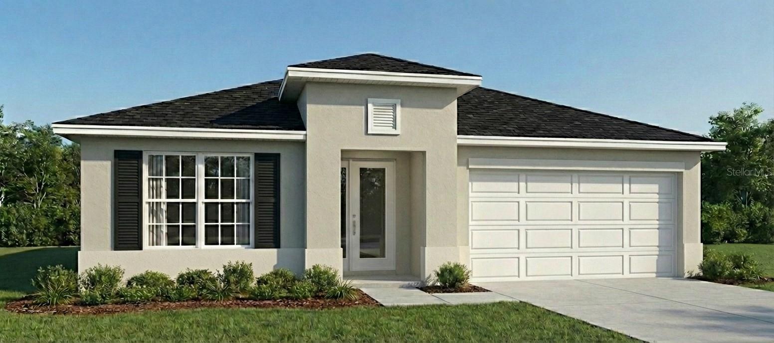 Pre-Construction. To be built. Welcome to the Valencia, a beautifully designed To-Be Built single-story home that perfectly blends spacious living, modern style, and everyday functionality. This thoughtfully crafted ranch-style floor plan features 4 bedrooms, 2.5 bathrooms, and an open-concept layout ideal for both entertaining and comfortable daily living.
At the heart of the home, you'll find a stunning chef-inspired kitchen complete with quartz countertops, a large center island, abundant cabinetry, and a spacious walk-in pantry, all overlooking the expansive great room and dining area. The private owner's retreat is tucked away at the rear of the home and offers a true sanctuary with a spa-inspired bath and dual walk-in closets.
A versatile flex room provides endless possibilities and can be customized to fit your lifestyle as a home office, playroom, fitness room, media space, or formal sitting area. Step outside to enjoy the covered rear lanai, perfect for relaxing, entertaining, or enjoying Florida's beautiful weather while overlooking your private backyard.
With its spacious design, premium finishes, and flexible living spaces, the Valencia delivers the perfect balance of luxury, comfort, and practicality. Conveniently located near shopping, dining, major highways, and everyday conveniences, this exceptional home is ready to complement your lifestyle.