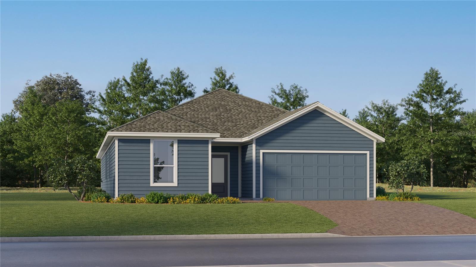 Under Construction. Lovely Corner Lot! This popular new Hendrix is a four-bedroom home with convenient single-story living. Three secondary bedrooms are located near the front of the home off the foyer, near a versatile flex space ready to be used as an office or studio. An open-concept floorplan blends the kitchen, living and dining areas with easy access to a covered patio, while a luxe owner’s suite is nestled into a private rear corner, providing direct access to a full bathroom with dual sinks and a walk-in closet. Each home comes with Lennar’s Everything’s Included® promise, which includes new appliances as well as quartz countertops, blinds, and more in the price of your home. Wellness Ridge is one of the most modern and anticipated new communities. R19 insulation is used to provide a quiet, comfortable and highly energy efficient home. LP Siding provides durability and impact resistance for your beautiful Florida home. Welcome to Wellness Ridge the community that was designed to provide a Healthy & Active Lifestyle!! Community Features include: Sports Courts, Clubhouse, Fitness Center, Conservation Areas, Playground, Resort Style Swimming Pool and Multi-Use Trails. This beautiful home is very close to Lake Louisa State Park. Clermont is one of the fastest-growing cities in Central Florida. Strategically located close to Orlando and theme parks, it is known for its picturesque hills and pristine lakes. Schedule your appointment today!