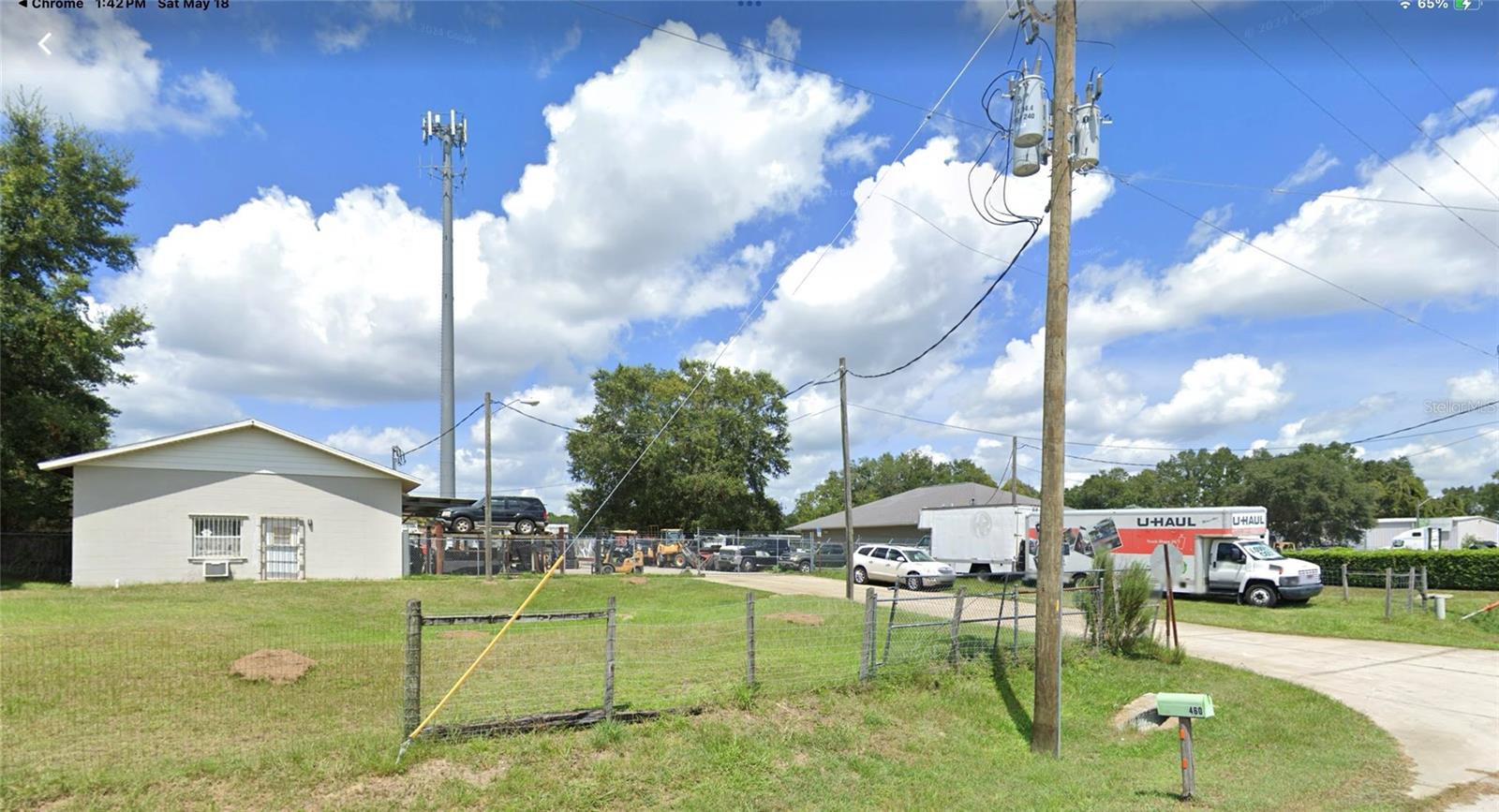 MAJOR PRICE IMPROVEMENT -Highest use of Industrial Commercial 1 acre fenced/sliding gate lot with a nice block garage and overhang 2 hydraulic lifts - 10,000 and 12,000lb.  Currently utilized as a garage/fabrication/repair shop.  Right off of US Highway 40 by Ocala Armory/Bob’s Brakes. Block office building with Front Entrance and full bath/shower, storage container unit, with concrete pad and carport space for parking and storage.
Plenty of electrical power 600AMP 3/0 and single phase  welding/fabrication.  Perfect for starting your own business or moving your existing to a highly sought after area. This is a fantastic opportunity to purchase your own car/welding/land clearing or business fleet.  Owner will consider a long term lease 3-5 year to qualified individual/business.