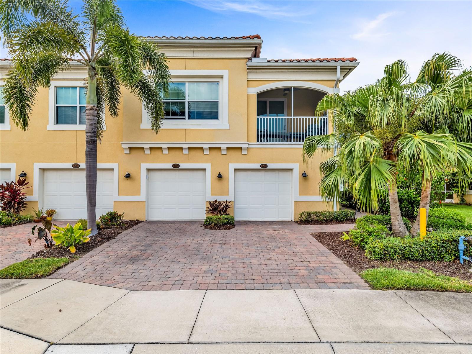 "Location, Location, Location" The luxury Florida lifestyle you’ve been dreaming. Welcome to this beautifully appointed 3-bed, 2-bath walk-up condo in a highly desirable location in a pet-friendly gated community. Built for peace of mind, the community features solid concrete block construction and hurricane-impact windows for added safety and durability. The attached ground-level garage beneath the residence offers convenience when arriving or heading out. The open-concept layout floor plan, soaring ceilings, and split-bedroom layout create perfect privacy.   Stunning chef’s kitchen,   granite countertops, stainless steel appliances, and a center island with seating, walk-in pantry, and upgraded fixtures. The primary suite features a walk-in closet, a spa, a double vanity, and a walk-in shower. Two other bedrooms on the opposite side, along with a second full bathroom, gives comfort and privacy for families or guests. Relax on the screened-in lanai overlooking beautiful water views for morning coffee or evening cocktails. The Tesla charger installed in the garage is a bonus. The community is located in a prime location with quick access to US-41, I-75, Siesta Key Beach, and Nokomis Beach, Bay Street Park with its playground and dog park, and walking distance to renowned Pine View School, Walmart, and the Legacy Trail. Bay Street Village resort-style amenities include a heated pool, fitness center, and clubhouse. The monthly condo fee covering exterior maintenance, roof, water, sewer, and two gated entrances… Don’t miss this rare opportunity – call the listing agent now to schedule a private viewing.