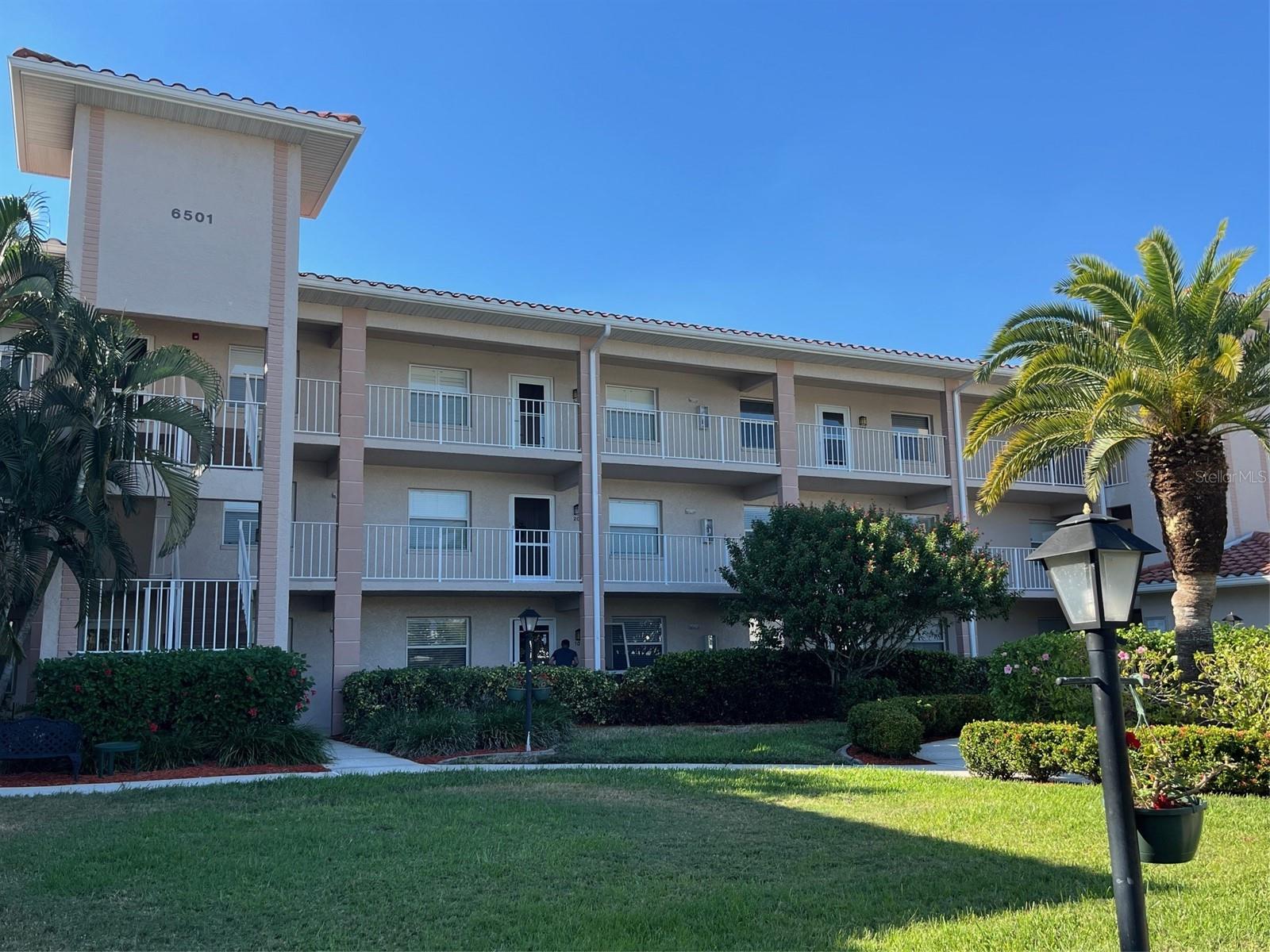 Enjoy the spectacular sunsets and stunning views from this phenomenal, 2 bedroom, 2 bath condo. This spacious 3rd floor condo with an elevator offers breathtaking views of the pond and the 2nd fairway at private Tara Golf & C.C. Being sold turnkey furnished and tastefully decorated, it provides effortless move-in conveniences. Total maintenance free living for a quarterly fee of $1433 which includes water, sewer and trash. Just steps away, you'll find the community pool with a hot tub after a day on the golf course or the tennis courts, making it easy to enjoy an active Florida lifestyle. As part of the mandatory Class A golf membership, residents have access to an exceptional array of amenities, an 18 hole championship golf course, elegant Clubhouse, featuring fine dining and relaxed grill room, heated swimming pool, sauna, hot tub and a concession stand for your enjoyment, tennis courts, brand new pickle ball courts, bocce ball, driving range, putting green, pro-shop and so much more. All within this vibrant resort style community. This condo blends comfort, convenience and country club living-perfect for those seeking a serene and upscale lifestyle. Mandatory Class A golf fees of $547 month, which includes green fees. Annual fee of $1174 to Tara Master Association which includes Comcast Cable TV with HBO, ESPN, voice activated remotes, expansive channels, music and high-speed internet. One Time Capital Contribution fee of $6571.44 payable at closing to Tara Golf & C.C. Come enjoy the Florida Country Club living at Tara Golf & C.C. You can buy a home anywhere, but you can't buy a lifestyle.
