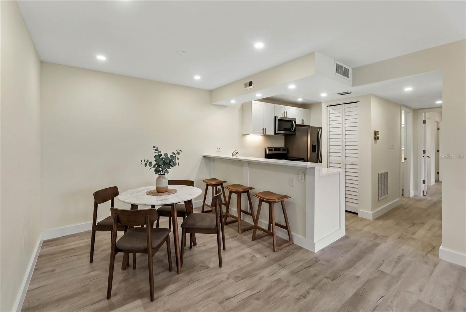 Experience the perfect blend of modern style, privacy, and Sarasota convenience in this beautifully renovated second-floor condo at Village Brooke Condominium. Ideally positioned with no upstairs neighbors, this move-in-ready residence offers exceptional privacy and peaceful living just 6 miles from the world-famous Siesta Key Beach.

Completely renovated from top to bottom, this beautiful condo features new flooring, fully updated bathrooms, modern recessed lighting, and a designer kitchen showcasing brand-new cabinetry, quartz countertops, and new stainless steel appliances. Every detail has been thoughtfully upgraded to create a fresh, contemporary feel rarely found in Village Brooke.

Enjoy true maintenance-free living with the condo association covering exterior maintenance, grounds maintenance, private roads, cable TV, water, and sewer. Residents also enjoy resort-style amenities including two community pools, tennis courts, and shuffleboard courts — all within a beautifully maintained, centrally located Sarasota community close to shopping, dining, downtown Sarasota, and Florida’s Gulf Coast beaches.

Whether you’re searching for a full-time residence or winter retreat, this fully updated condo delivers style, convenience, and value in one of Sarasota’s most desirable locations.