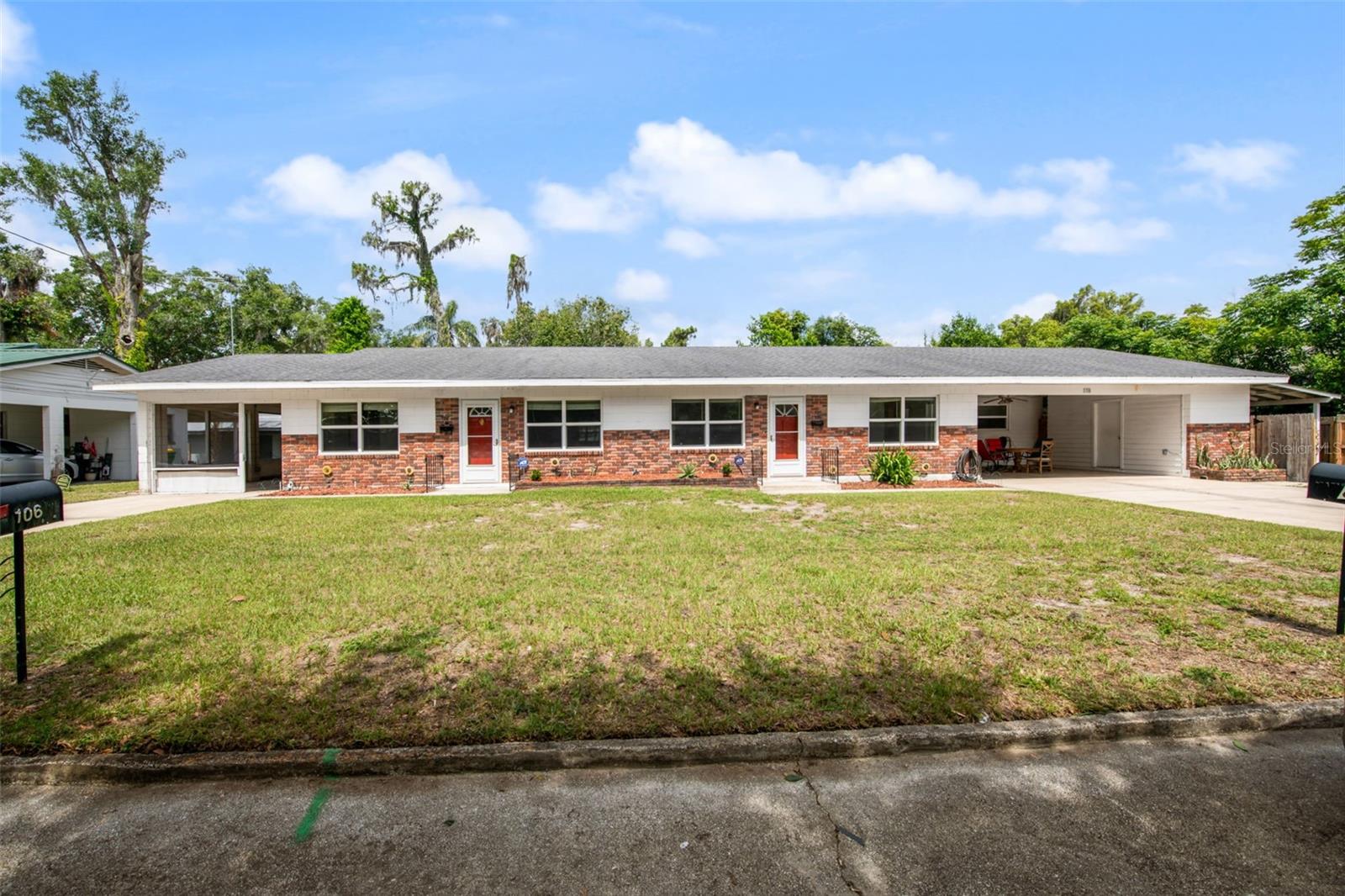 Welcome to 106 N Kentucky Ave, a rare move-in ready whole duplex opportunity located less than one mile from Stetson University and less than one mile from historic Downtown DeLand. Priced at $375,000, this property offers a total of 5 bedrooms, 3 bathrooms and 2,199 heated square feet across two completely separate living spaces, each with its own private entrance, full kitchen, laundry area and fenced outdoor space. Whether you are a parent looking for housing near Stetson, a savvy owner-occupant who wants to live in one unit and rent the other, or an investor looking for a well-located income-producing property, this duplex delivers exceptional flexibility in one of DeLand’s most desirable and convenient locations.
The main 3 bedroom, 2 bathroom unit is currently owner-occupied and offers a spacious single-story layout with updated luxury vinyl plank flooring, fresh interior paint, a full kitchen, inside laundry room and private fenced yard. The second unit is a 2 bedroom, 1 bathroom residence that is currently vacant and move-in ready, featuring fresh paint, wood-look porcelain tile flooring, a full kitchen, its own laundry/storage area and a private fenced yard. Both units are designed as separate living spaces, making the property ideal for multi-generational living, student housing, long-term rental use, or the popular “house hacking” strategy of living in one side while offsetting costs with rental income from the other.
Important updates and features include a 2018 roof, two 2023 air conditioning systems, one water heater replaced in 2017, block and brick construction, city water, city sewer and no HOA. The property also offers excellent parking flexibility, including three covered parking spaces for the 3 bedroom, 2 bathroom unit, plus additional driveway parking. The 2 bedroom, 1 bathroom side includes a screened porch/carport-style area that could potentially be converted back to covered parking if desired.
The location is a major highlight. Stetson University, historic Downtown DeLand, restaurants, coffee shops, boutiques, local events, parks and everyday conveniences are all nearby, creating a highly attractive setting for both owners and tenants. For buyers connected to Stetson, this property offers a unique opportunity to secure housing close to campus while also creating rental income potential. For investors, the current layout supports realistic projected rents of approximately $1,800 per month for the 3 bedroom, 2 bathroom unit and approximately $1,325 per month for the 2 bedroom, 1 bathroom unit, offering a projected total of approximately $3,125 per month.
With two full residential units, separate entrances, separate living areas, private yards, updated interiors, major system updates and a prime location near Stetson University and Downtown DeLand, 106 N Kentucky Ave is a standout opportunity for buyers seeking flexibility, income potential and long-term value. Schedule your private showing today.