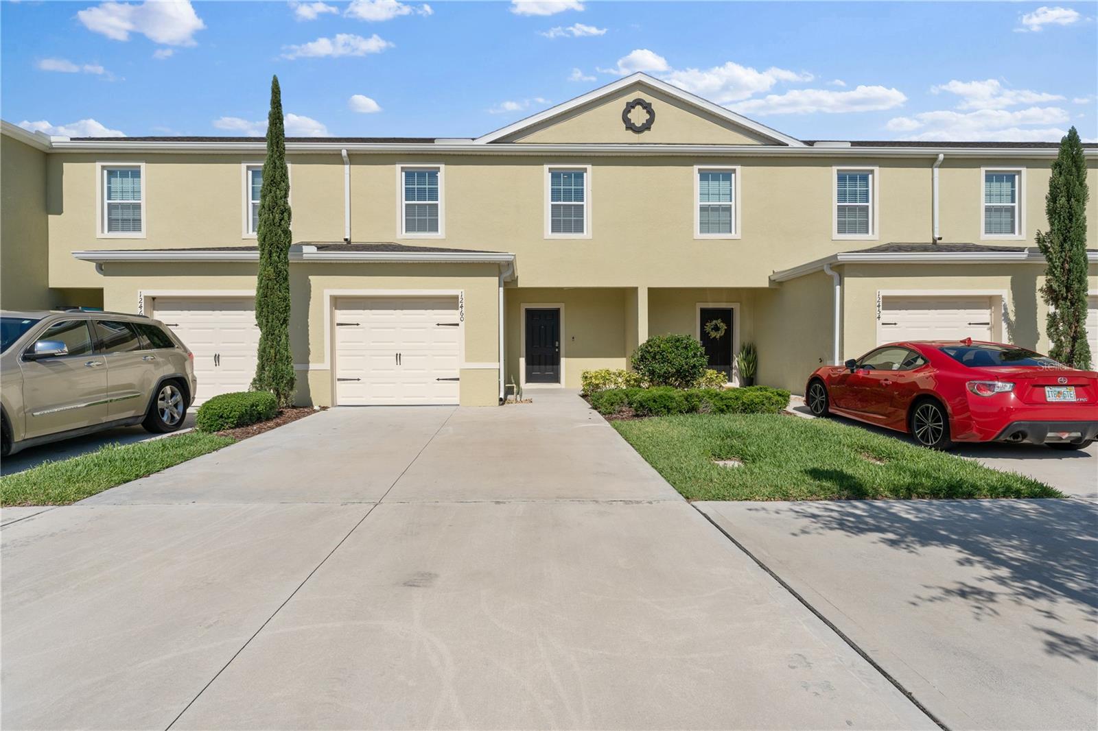 Come take a look at this stunning 3-bedroom, 2.5-bathroom townhome in an excellent location. This property features tile flooring throughout the main floor and a spacious kitchen with stainless steel appliances and stone countertops, overlooking the family room and leading to the covered rear porch. Upstairs, you'll find all the bedrooms and two bathrooms along with the laundry space. Located within minutes of the Orlando International Airport, Brightline station, Amazon Warehouse, Lake Nona, and major highways such as 417 and FL Turnpike, this property offers convenience for easy travel. Don't miss the opportunity, schedule your showing today!