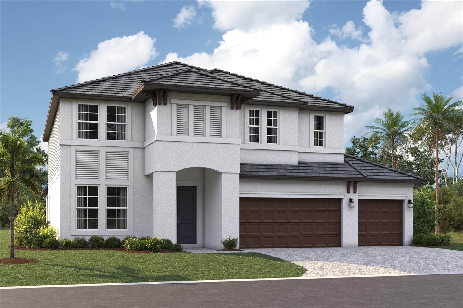 Under Construction. ****SPECIAL FINANCING AVAILABLE FOR A LIMITED TIME ONLY FROM PREFERRED LENDER. RESTRICTIONS APPLY, FOR QUALIFIED BUYERS, SUBJECT TO APPLICABLE TERMS AND CONDITIONS. SUBJECT TO CHANGE WITHOUT NOTICE****
Welcome to the Wekiva. An expansive and sprawling home, this home includes five bedrooms, five full bathrooms, a first floor flex room, an upstairs bonus room, and a three-car garage.
As you step inside the grand foyer, a flex room sits off to the side. Moving along the wall, a spacious utility room opens up, giving you plenty of room to organize, declutter, and clean. It contains cabinets and a sink for a full utility room.
As you reach the heart of the home, you are faced with an incredibly spacious and elegant kitchen. Beautiful cabinets line the walls, and an extra-large island creates room for additional seating and prep space. A walk-in pantry provides even more storage. A cozy breakfast nook lives right next to the kitchen, which opens up into a huge great room.
Two sets of sliding glass doors open on to the covered lanai. An extra bedroom and a pool bath sit off the great room, making it an easy transition from outdoor fun to inside living.
Going upstairs is like entering another space entirely. The master retreat is truly a tranquil get away with multiple windows to create a bright and airy space. An elegant master bath awaits you with dual vanities, a water closet, an enclosed shower space, and a huge walk-in closet.
Three additional bedrooms and two bathrooms sit upstairs with a bonus room providing the perfect entertainment space that looks down at the foyer below.
The Wekiva is the perfect plan for those who love entertainment, play, and spending time at home.