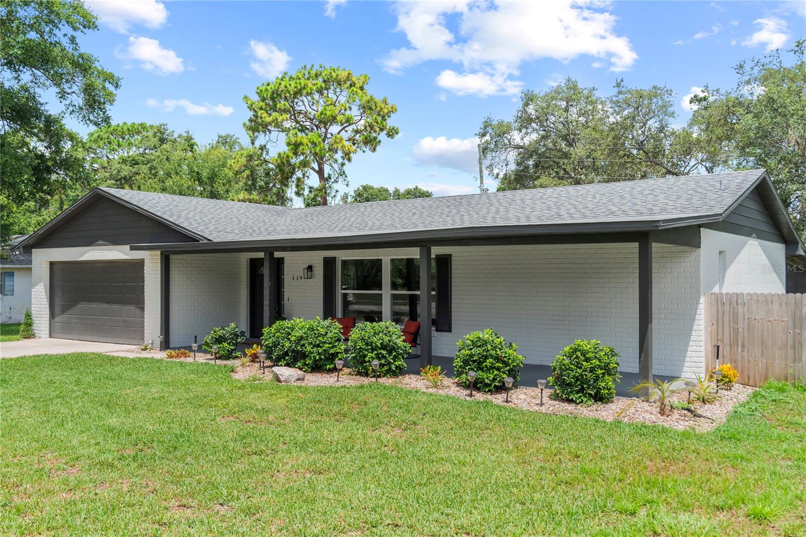 Stunning Screened Pool Home in Prime Location with easy access to I-4, restaurants and shopping! Welcome to this beautifully renovated, split-floorplan home, perfect for outdoor entertaining with family and friends. The property boasts a large front covered porch and a back porch/lanai with a screened pool enclosure. Step inside to discover a brand-new kitchen featuring solid wood cabinets, quartz countertops, and an impressive modern stone backsplash. The kitchen also includes a breakfast bar and all new stainless steel appliances, including a counter-depth French door fridge. The living room, with dual large windows, overlooks the front porch and opens to the dining room, offering a beautiful view of the screened pool through new sliding doors. The family room, open to the kitchen, provides a practical space for bringing the family together. The updated bathrooms feature all new plumbing and electrical fixtures, solid wood vanities, and durable quartz vanity tops. The laundry room includes a sink tub for added convenience. The split floorplan offers privacy and practicality, with the primary bedroom suite on one side of the home and the additional three bedrooms on the other. The primary bedroom enjoys a private full bathroom, a spacious walk-in closet, ample daylight, and a great view of the pool through a new sliding patio door. The hall/guest bathroom located by the 3 bedrooms just off the Family Room, also provides direct access to the lanai. Notable upgrades throughout the home include new ceiling and wall texture, larger baseboards, luxury vinyl plank flooring, and updated electrical fixtures. The exterior and interior have been freshly painted, including the front porch floors, back porch, and pool deck. The pool deck features new 3" drains, and the pool enclosure has all new screens. AC was replaced in 2018, Roof replaced in 2018, Water heater in 2024. This truly updated home is must-see.