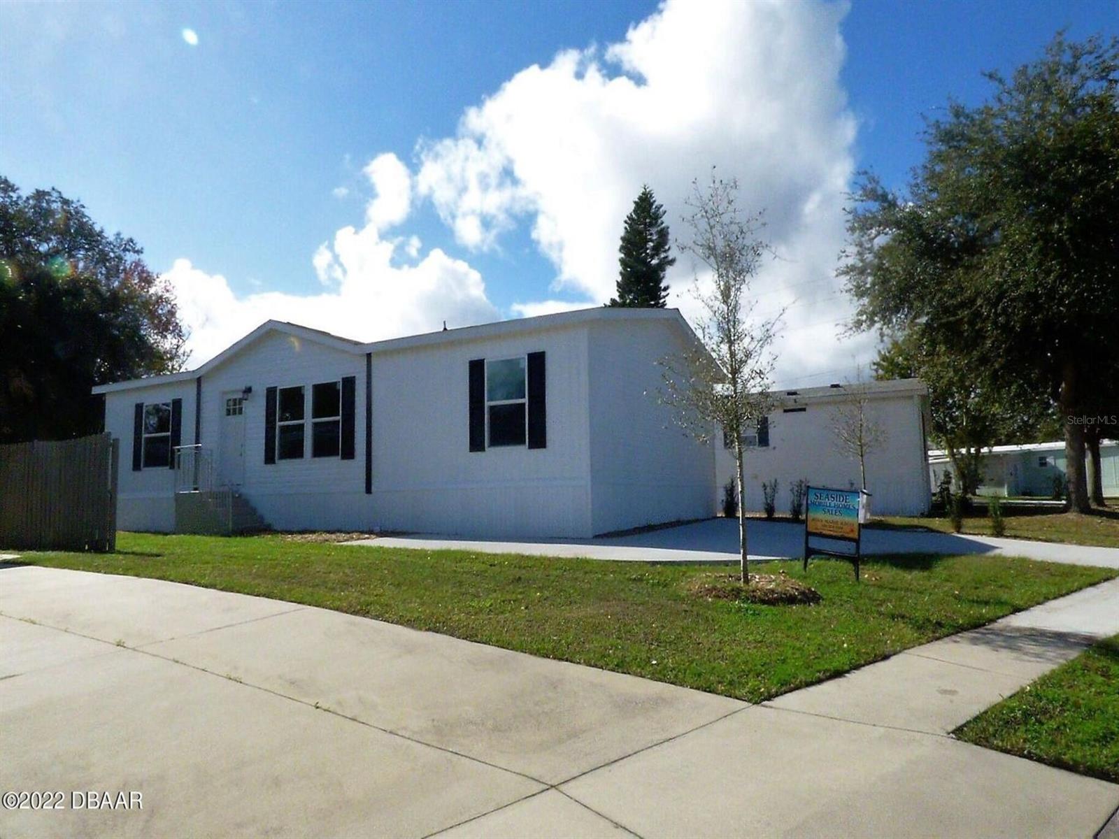 Own your own land. No lot rent. Move in ready new ''2021'' 3 bedroom / 2 bath home in Port Orange, FL. Great location for easy access to shops, restaurants, Intercoastal, beach & a great school district. Open concept, split bedroom, large master bathroom with walk in closet, inside laundry, kitchen has plenty of cabinet space with stainless steel appliances, HVAC (Tempstar 2.5 TPN 14 seer), Home built to upgraded wind standards, & a nice size outside shed. Don't miss out, call now for a showing. ;Water: City