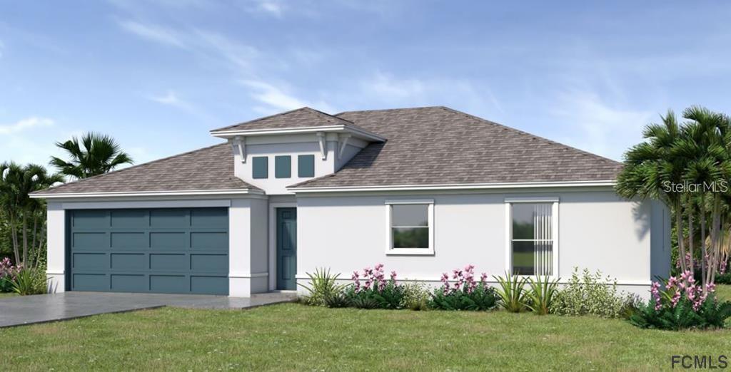Under Construction. This stunning brand-new construction home seamlessly blends elegance, comfort, and modern convenience. Built with durable block and stucco construction, this open floor plan offers 3 bedrooms, 2 baths, and 1,504 sq. ft. of thoughtfully designed living space. Vaulted ceilings in the kitchen, dining, and living areas enhance the spacious feel, while white Shaker-style cabinets and Ornamental White granite countertops add a touch of sophistication. The entire home is adorned with floating luxury vinyl plank flooring, ensuring both style and durability. Enjoy the Florida outdoors with a 10’ x 10’ covered porch. A premium stainless-steel appliance package is INCLUDED, featuring a 24.3 cubic foot side-by-side refrigerator with a built-in ice maker, a 30-inch smooth-top electric range, a 1.6 cubic foot over-the-range microwave, and a dishwasher - everything you need for a modern kitchen! For added peace of mind, your purchase includes a 2-10 Builder’s Warranty. NOTE: Photos are for example purposes only.