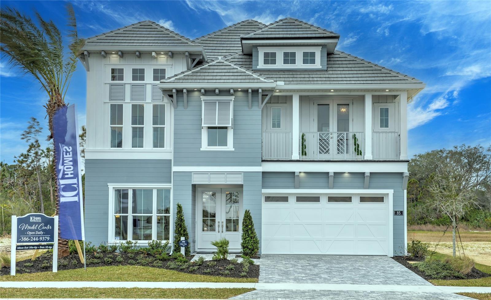 Stunning MODEL AVAILABLE FOR SALE WITH LEASEBACK!  Featuring all the luxury details and truly a stunning design. Discover the perfect balance of nature and relaxation along Florida’s stunning Intracoastal Waterway.  Veranda Bay features the coastal lifestyle with the convenience of Flagler Beach just minutes away. Introducing the Vista Costera, a floor plan that blends elegance and function in perfect harmony, offering a versatile and spacious home for your unique lifestyle. With 4 bedrooms, 3.5 baths, a 3-car garage, and a generous 3,929 square feet, this thoughtfully designed home radiates sophistication from every corner. As you step through the inviting entryway into the grand foyer, you’re welcomed by a sense of openness and light. To your left, the flexible space can be transformed into a cozy study, a refined formal sitting room, or even a guest room, showcasing ICI Homes' commitment to customization based on your needs.  The heart of this home lies in its open living area. The living room’s soaring two-story ceiling offers an impressive view from the upstairs balcony, creating an expansive yet intimate space where family and friends can gather. Large windows flood the living room with natural light, connecting seamlessly to the covered lanai, perfect for extending your gatherings outdoors. Imagine relaxing on your lanai, soaking up Florida's sunshine, or hosting memorable evenings with a view of the beautiful surroundings. The gourmet kitchen is both stylish and practical, with modern, high-end appliances and a large central island that’s ideal for casual dining or entertaining. An adjacent nook offers additional seating with a view, perfect for family breakfasts or casual dinners. For those who value extra storage, the butler’s pantry and thoughtfully designed storage spaces ensure that everything has its place. From the hidden pantry to the efficient layout, the kitchen is a chef’s delight and a central gathering spot for the household. The first-floor master suite is a true sanctuary, offering privacy and luxury with an expansive bedroom, an indulgent master bath, and a spacious walk-in closet. It’s a retreat designed for relaxation, with elegant finishes and ample space to unwind after a long day. The Vista Costera is a 4-bedroom, 3.5-bath haven with 3,929 square feet designed for your lifestyle. From the grand entry to the spacious, open living room, this home offers elegance and flexibility. The chef’s kitchen features a central island, hidden pantry, and butler’s pantry, perfect for entertaining. The first-floor master suite offers a private, luxurious retreat, while the upstairs includes a second master, a game room, and two more bedrooms.