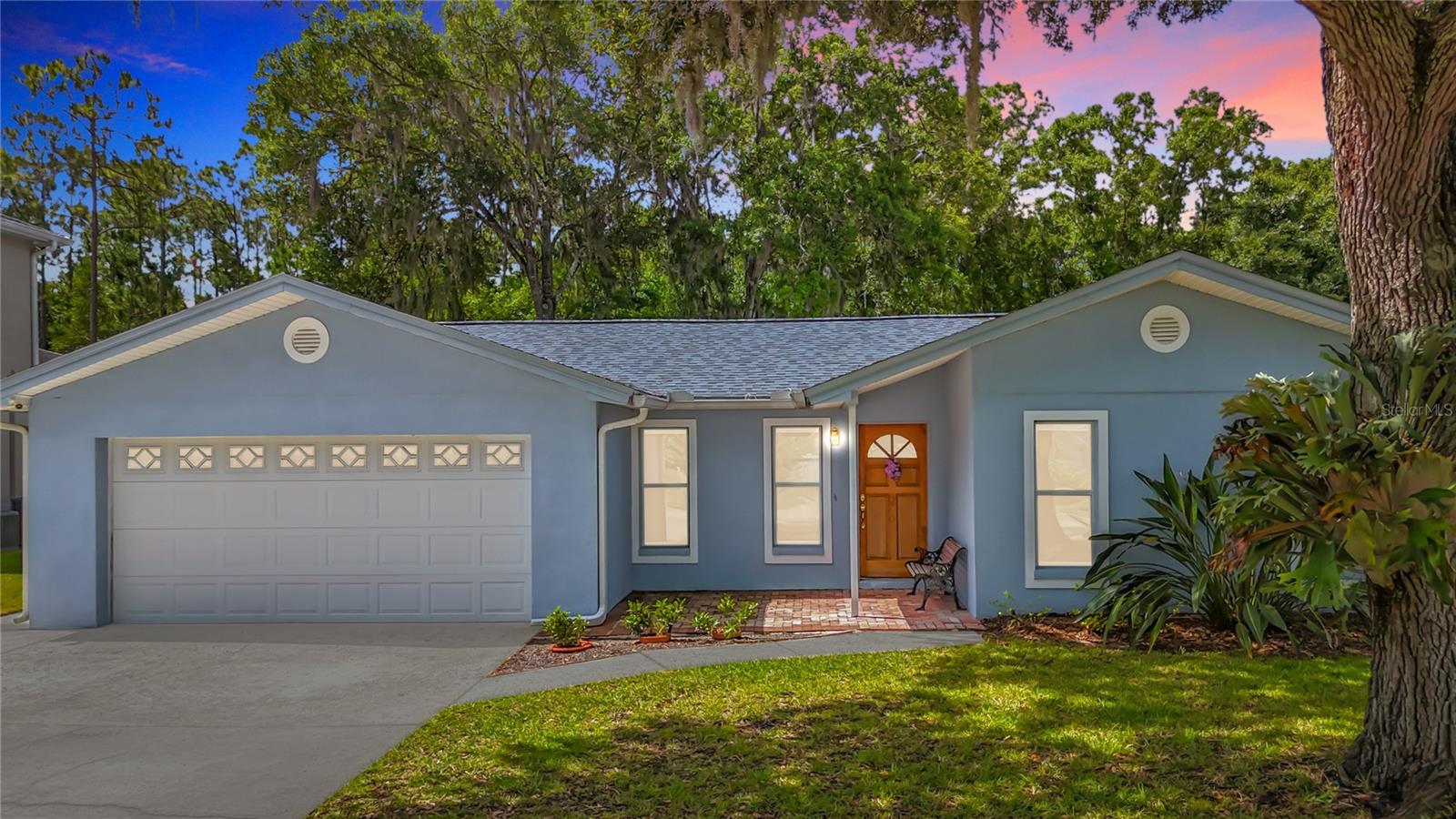Welcome to 12912 Starling Drive - a beautifully updated BLOCK residence nestled within the highly sought-after Eagles Golf & Country Club community in Odessa, Florida. Priced below the certified appraised value! This spacious One Story Home offers 4 bedrooms, 3 bathrooms, a 2-car garage, and an ideal layout designed for both comfortable everyday living and effortless entertaining. Newer roof (2023), a 2009 addition expanded the home to include a home office, primary suite with vaulted ceilings, spa-inspired primary bath with jacuzzi garden tub, and screened lanai, all enhanced with Miami-Dade storm-rated impact windows for added peace of mind and protection. The thoughtfully designed floor plan blends timeless elegance with modern functionality, featuring abundant natural light, and inviting living spaces throughout. Primary bathroom compliant with spatial ADA-requirements. Step outside to your screened patio and peaceful fenced backyard surrounded by lush greenery, natural beauty and gazebo - an ideal setting for morning coffee, evening gatherings, or simply enjoying the serene Florida lifestyle. LOCATION, LOCATION, LOCATION!!! This prestigious Eagles community offers world class amenities, residents enjoy 24/7 guarded security, 36 holes of championship golf, clubhouse dining, tennis, pickleball, basketball courts, playgrounds, scenic walking areas, abundant green space and wildlife. Zoned for highly rated schools including Mary Bryant Elementary, Farnell Middle, and Sickles High School. With low HOA fees, no CDD fees, and a prime location near Westchase, Tampa International Airport, shopping, dining, award winning beaches, malls, health facilities, banks, fitness centers, library, WESTCHASE, and major highways, this is a rare opportunity to enjoy single-story living in one of Tampa Bay’s premier gated golf communities. Whether you are seeking a peaceful escape, this HOME delivers exceptional lifestyle in one of the Tampa Bay's most coveted communities!
